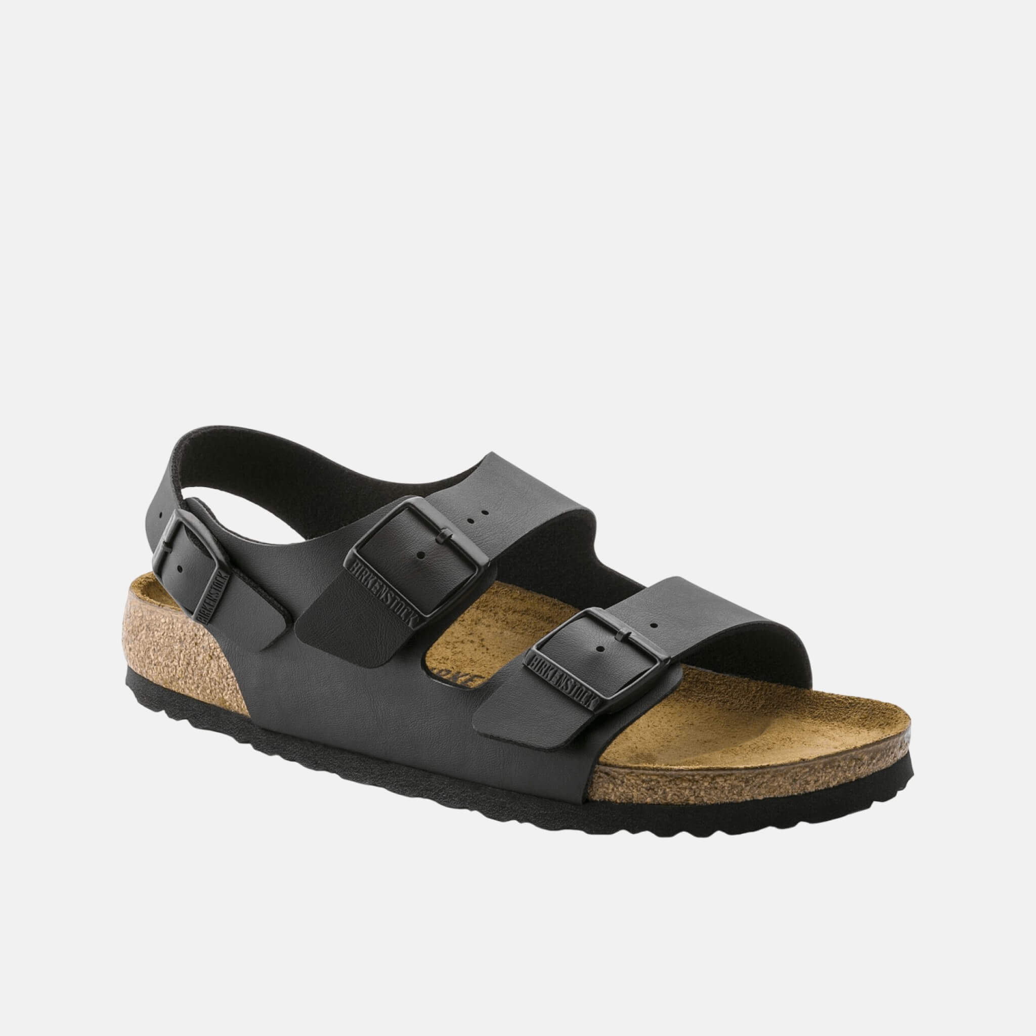 Čierne Regular Sandále Milano Natural Leather