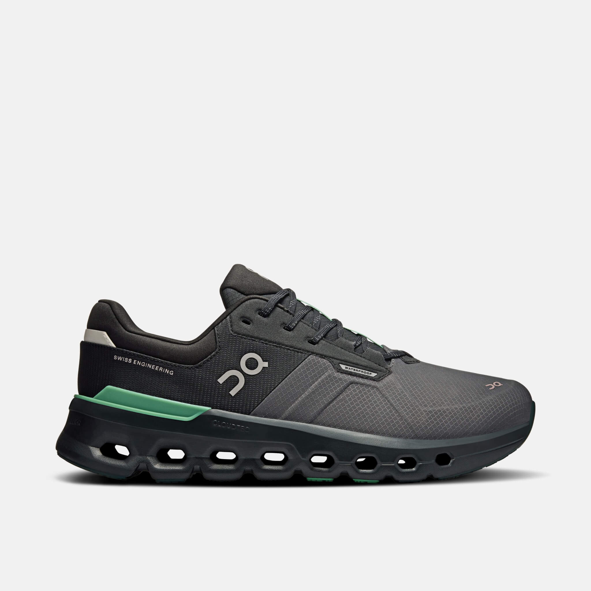 Pánske čierno-zelené bežecké tenisky On Cloudrunner 2 Waterproof