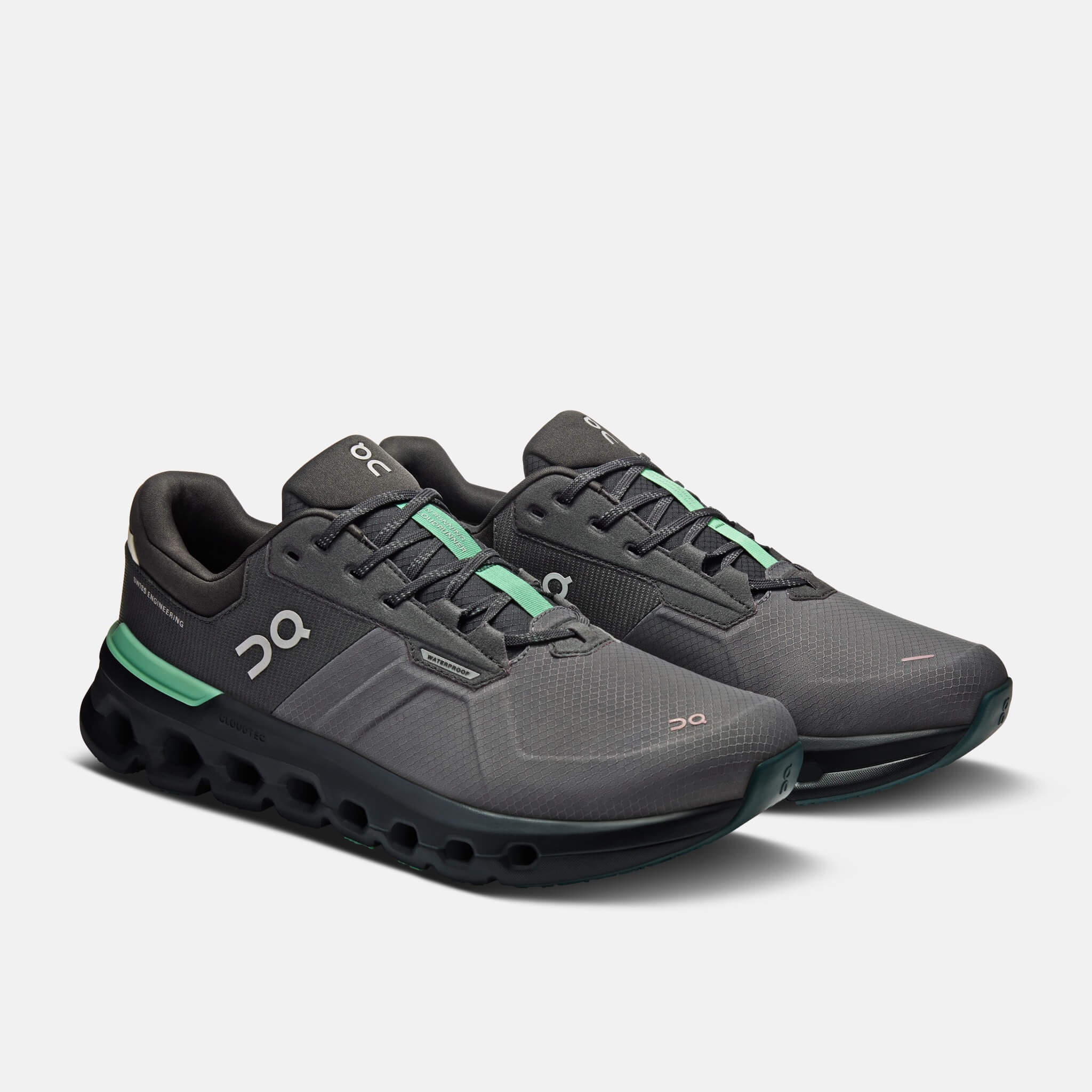Pánske čierno-zelené bežecké tenisky On Cloudrunner 2 Waterproof