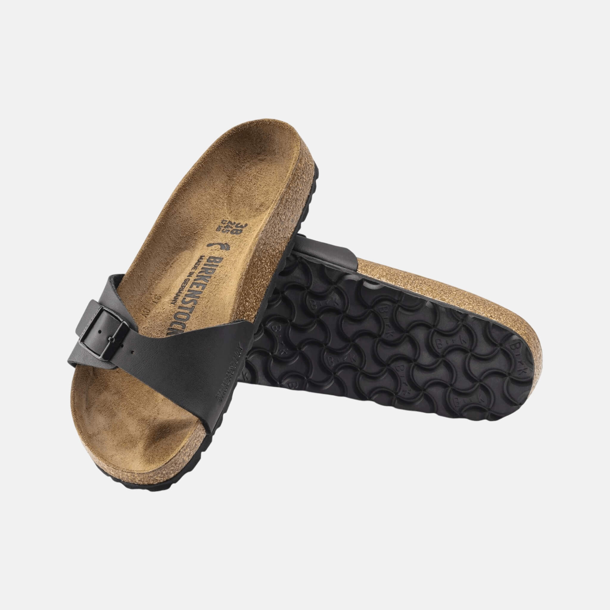 Čierne Regular papuče Birkenstock Madrid Birko-Flor