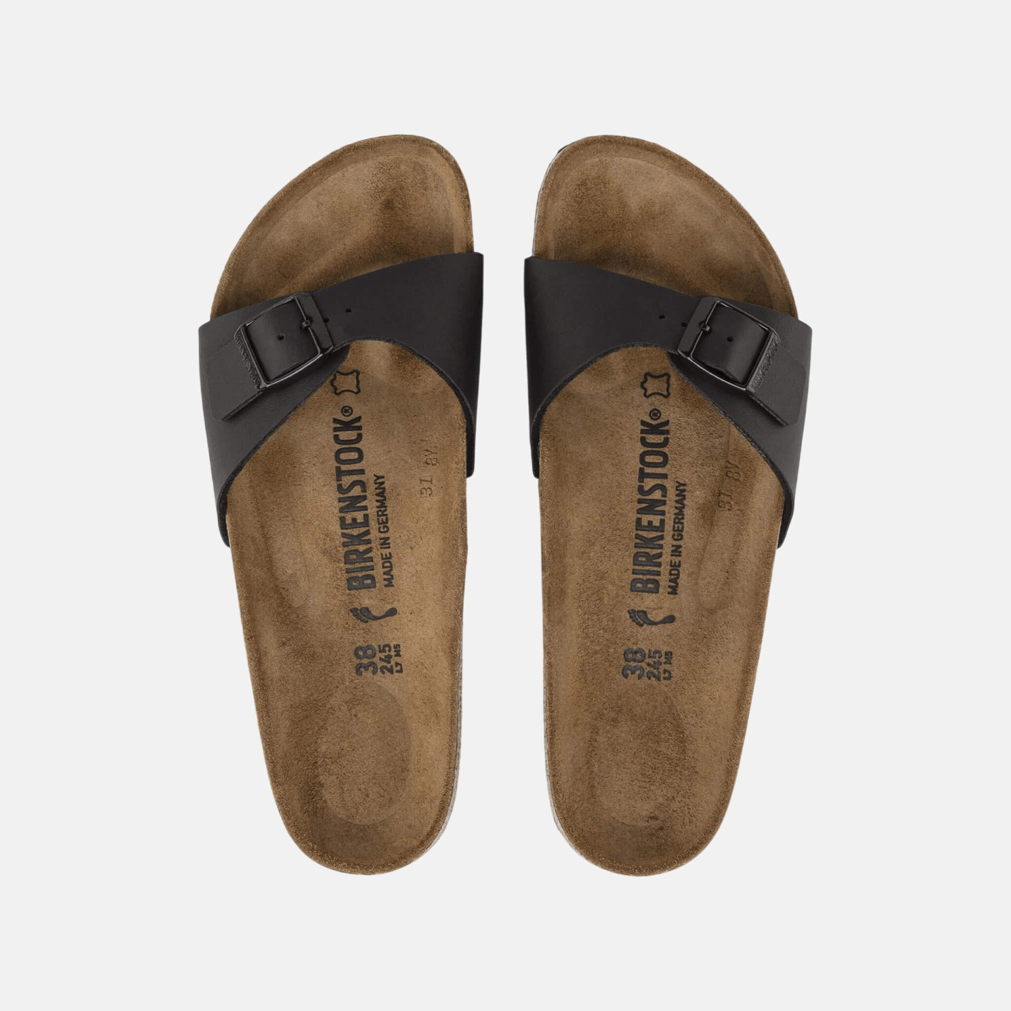Čierne Regular papuče Birkenstock Madrid Birko-Flor