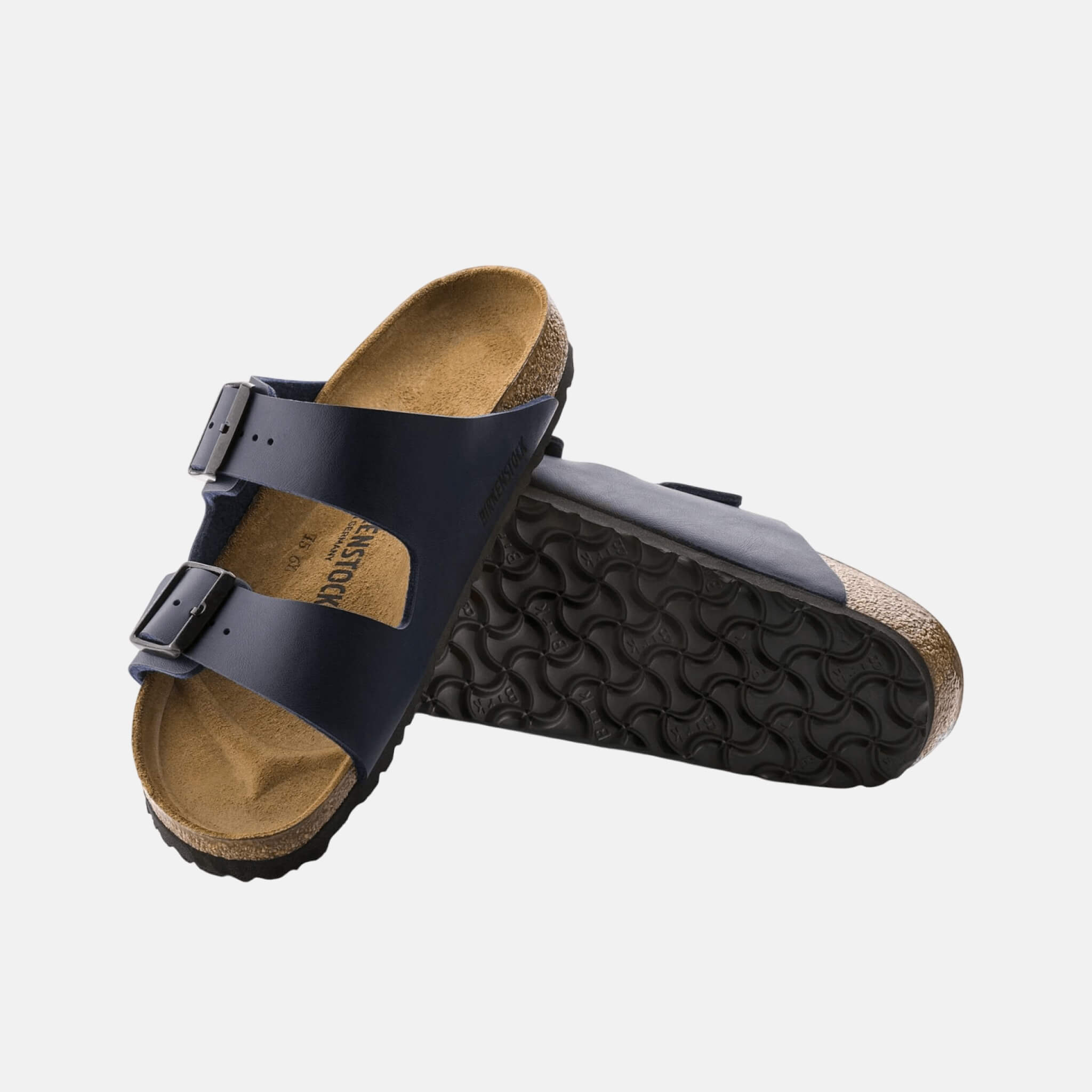 Modré Regular šľapky Birkenstock Arizona Natural Leather