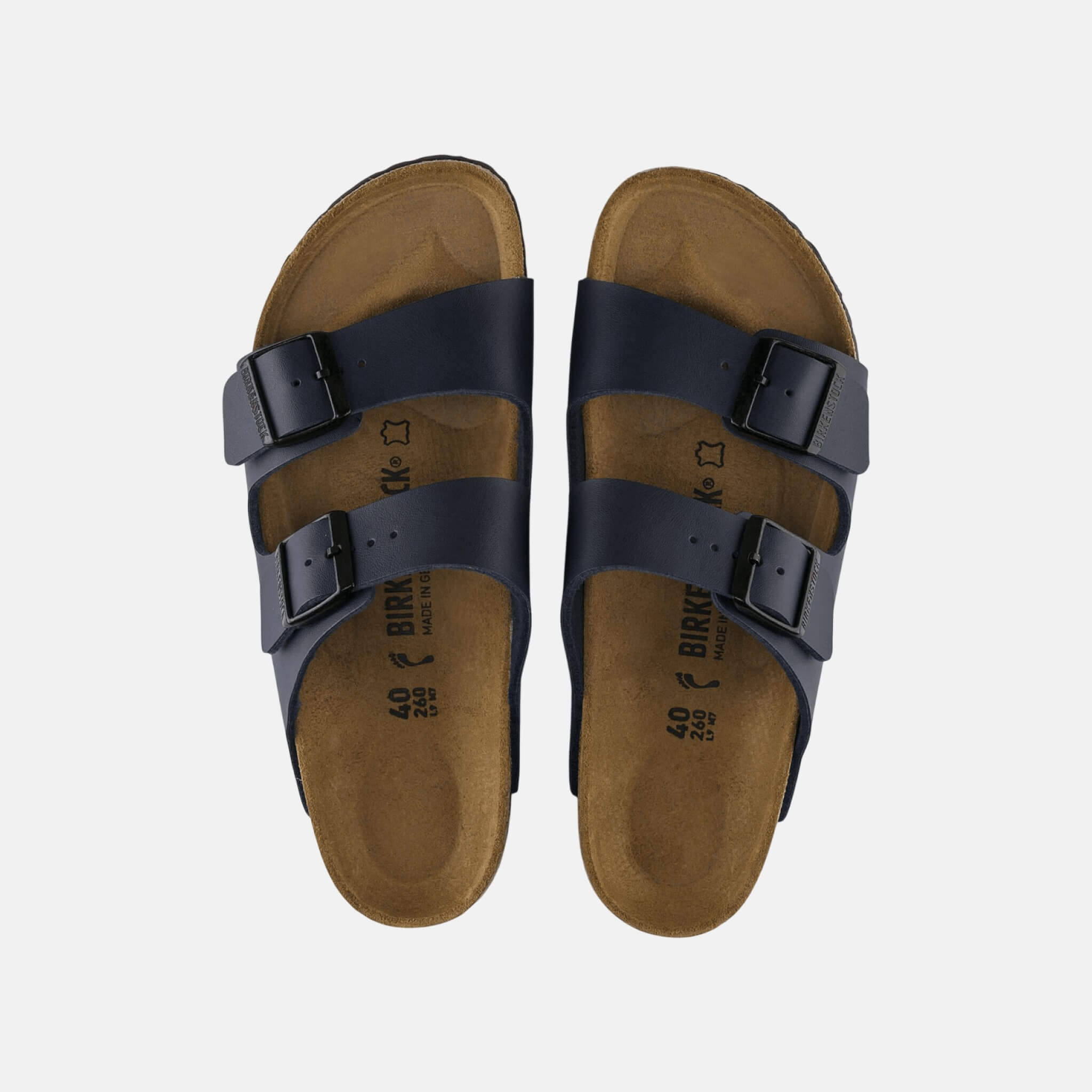 Modré Regular šľapky Birkenstock Arizona Natural Leather