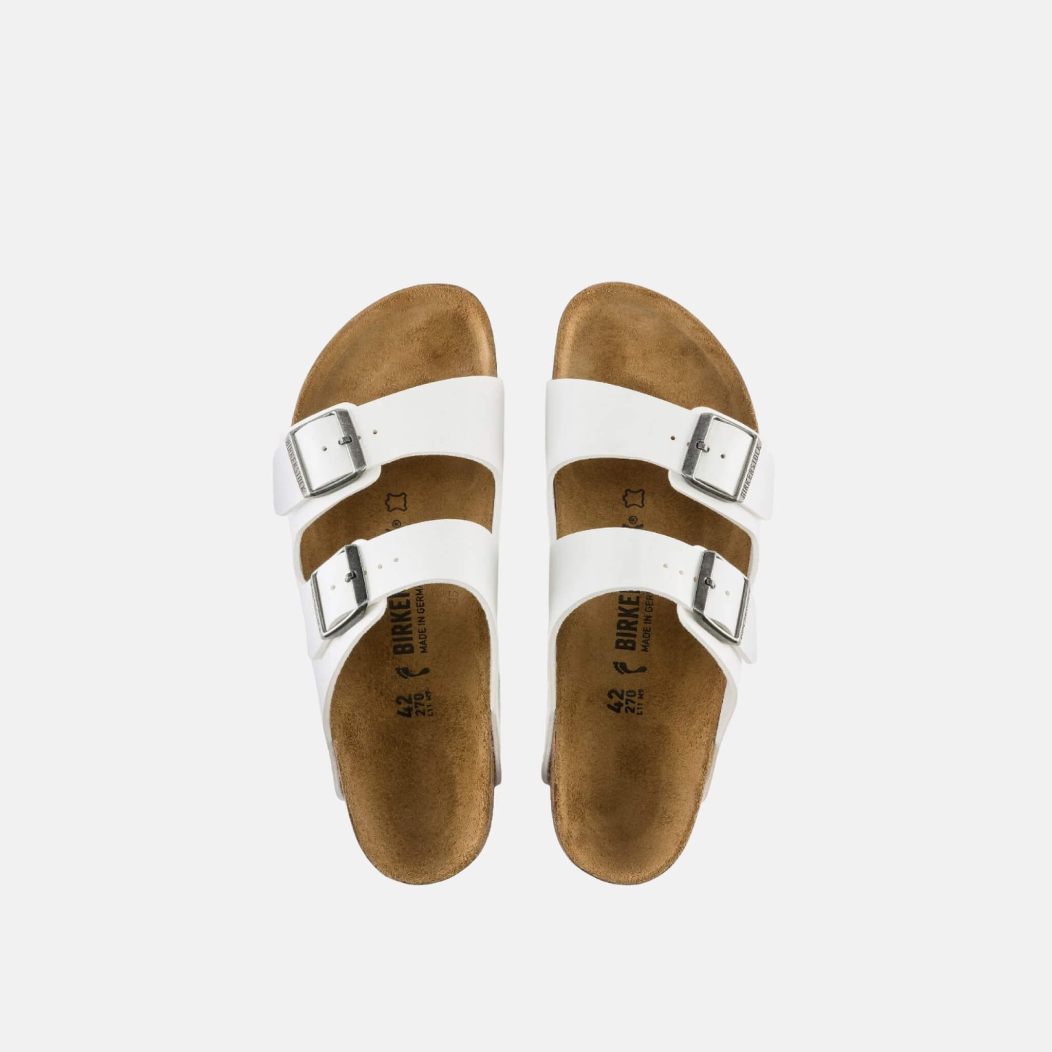 Biele Regular Šľapky Birkenstock Arizona Birko-Flor