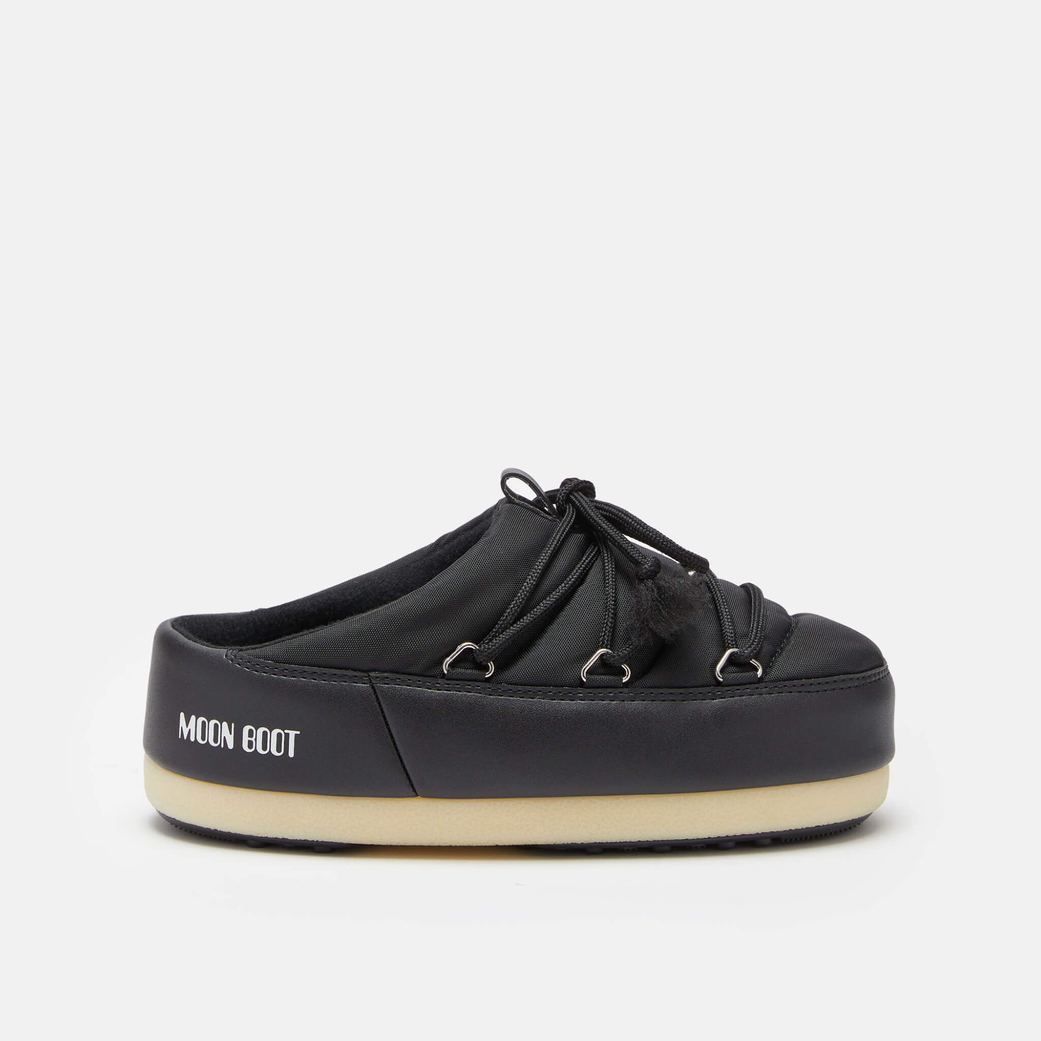 Dámske čierne našuchovačky Moon Boot Evx Mule Nylon