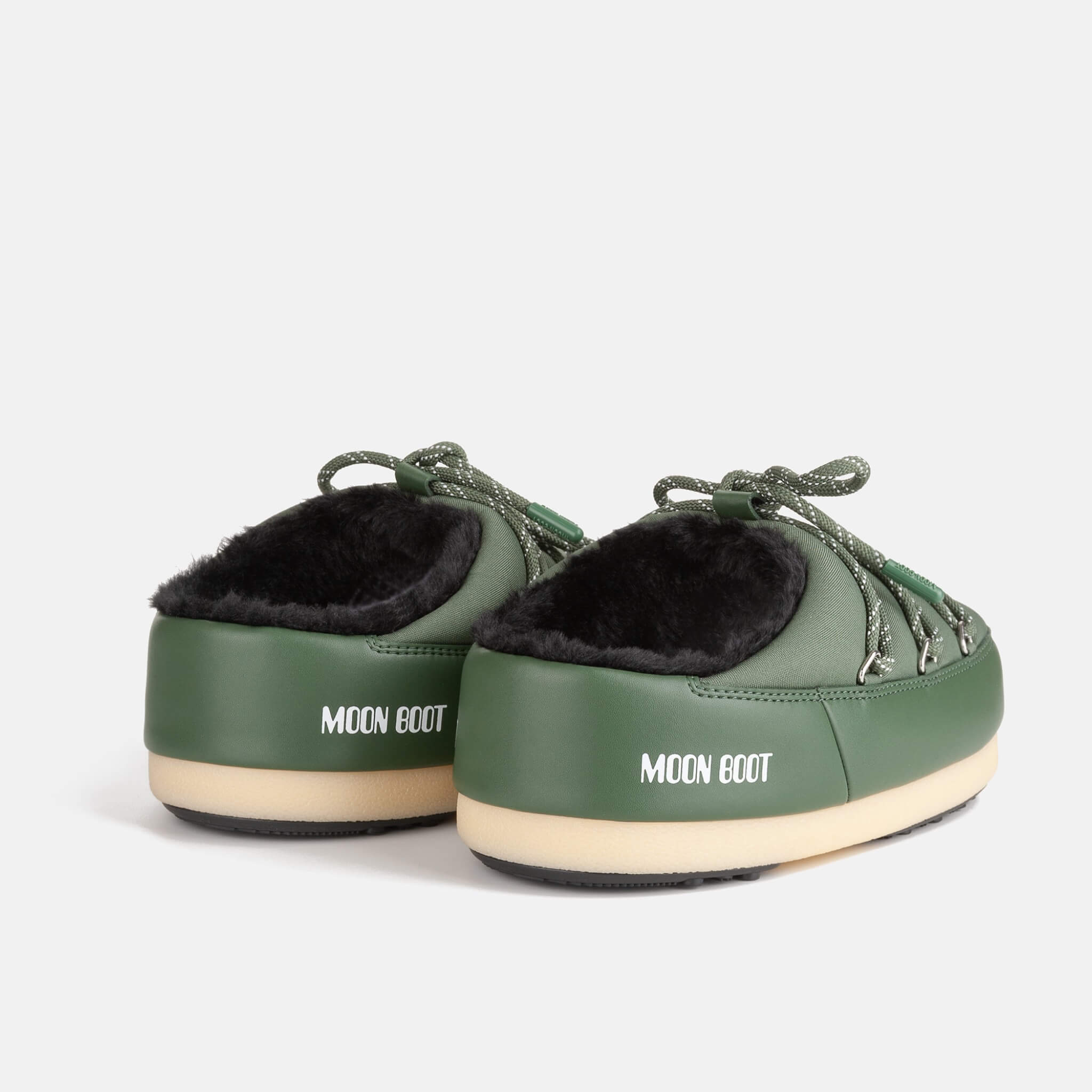 Dámske zelené našuchovačky Moon Boot Evx Mule Nylon