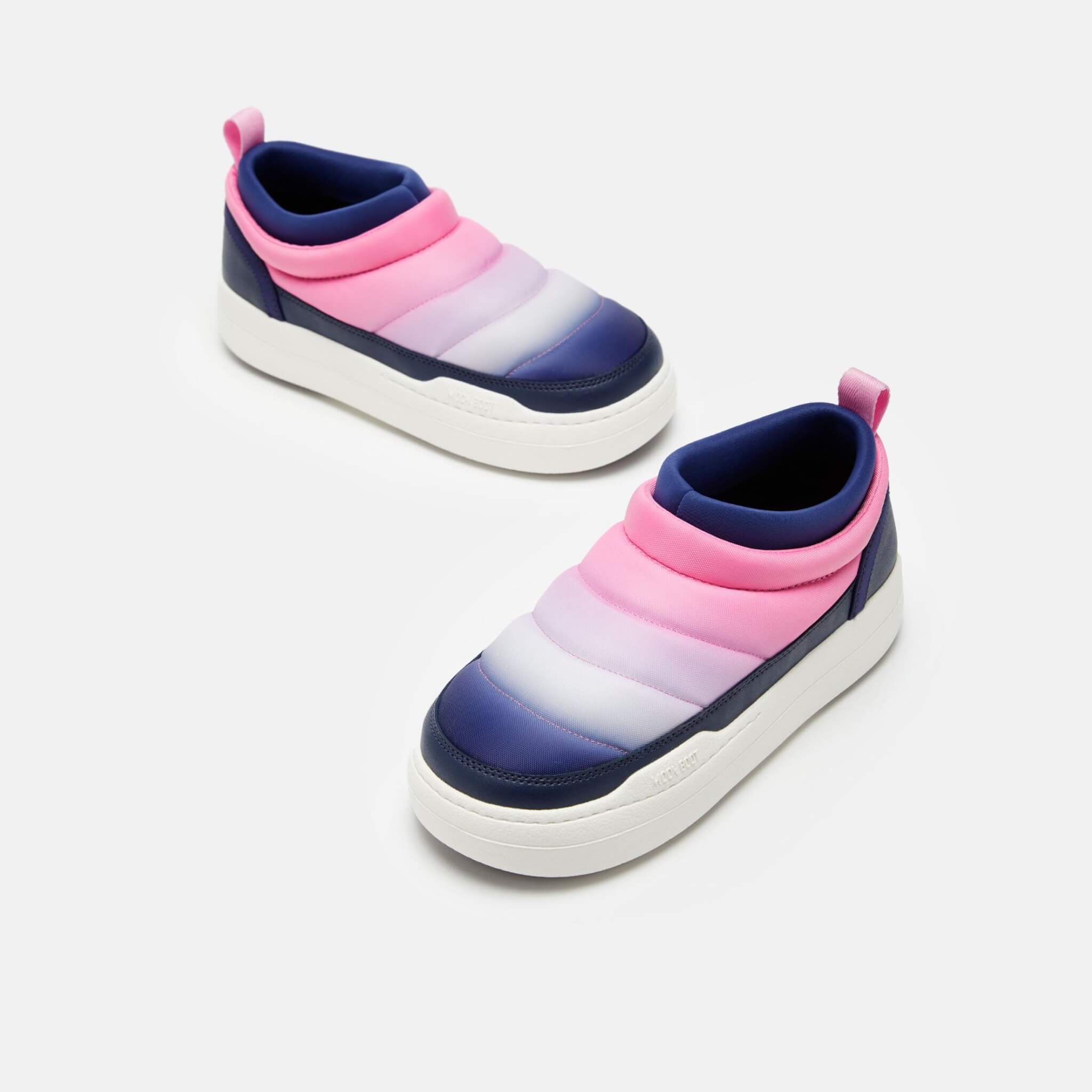 Pánske modro-ružové slip-on Moon Boot Park Soft Moonrise