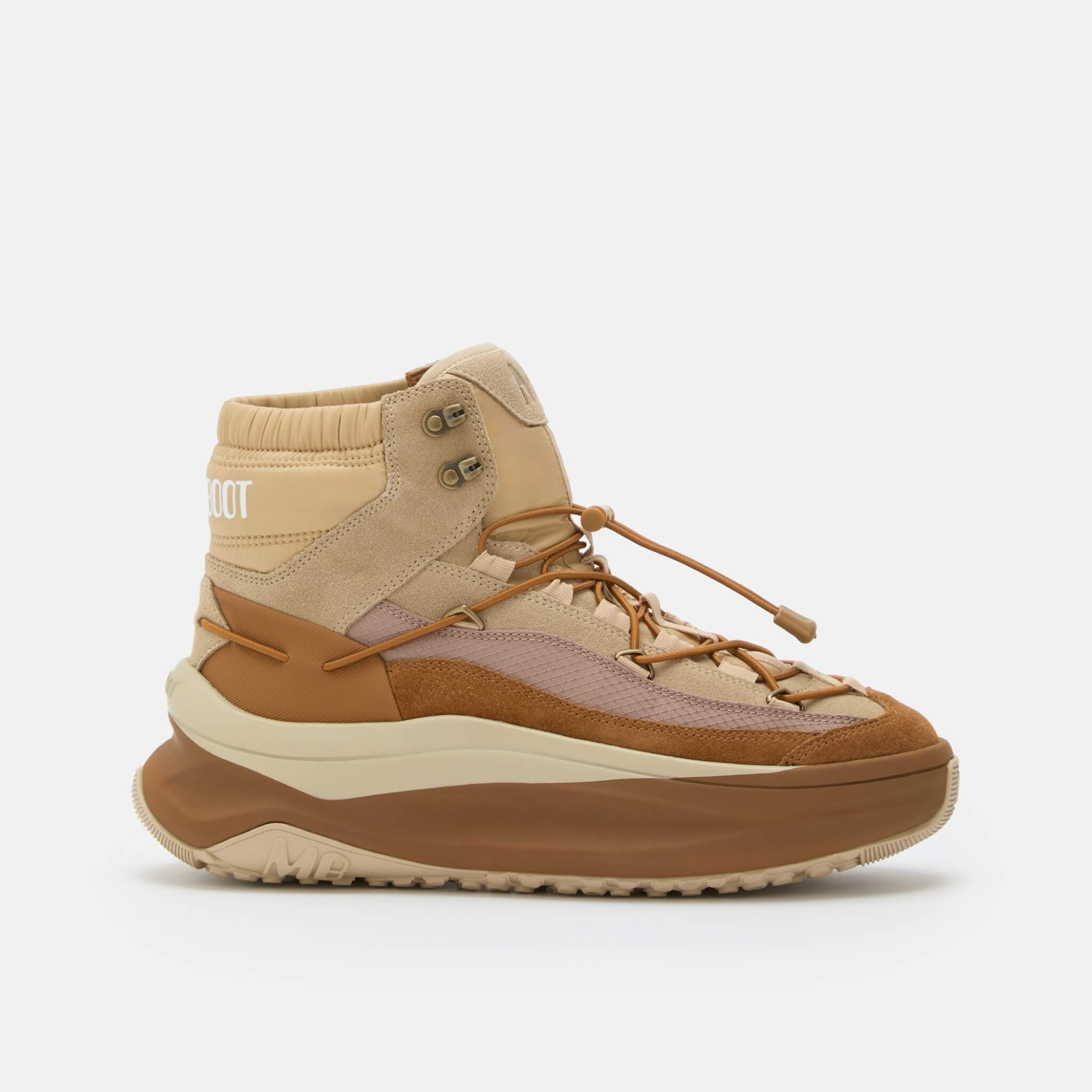 Pánske hnedé snehule Moon Boot Moon247 Xlace Mid