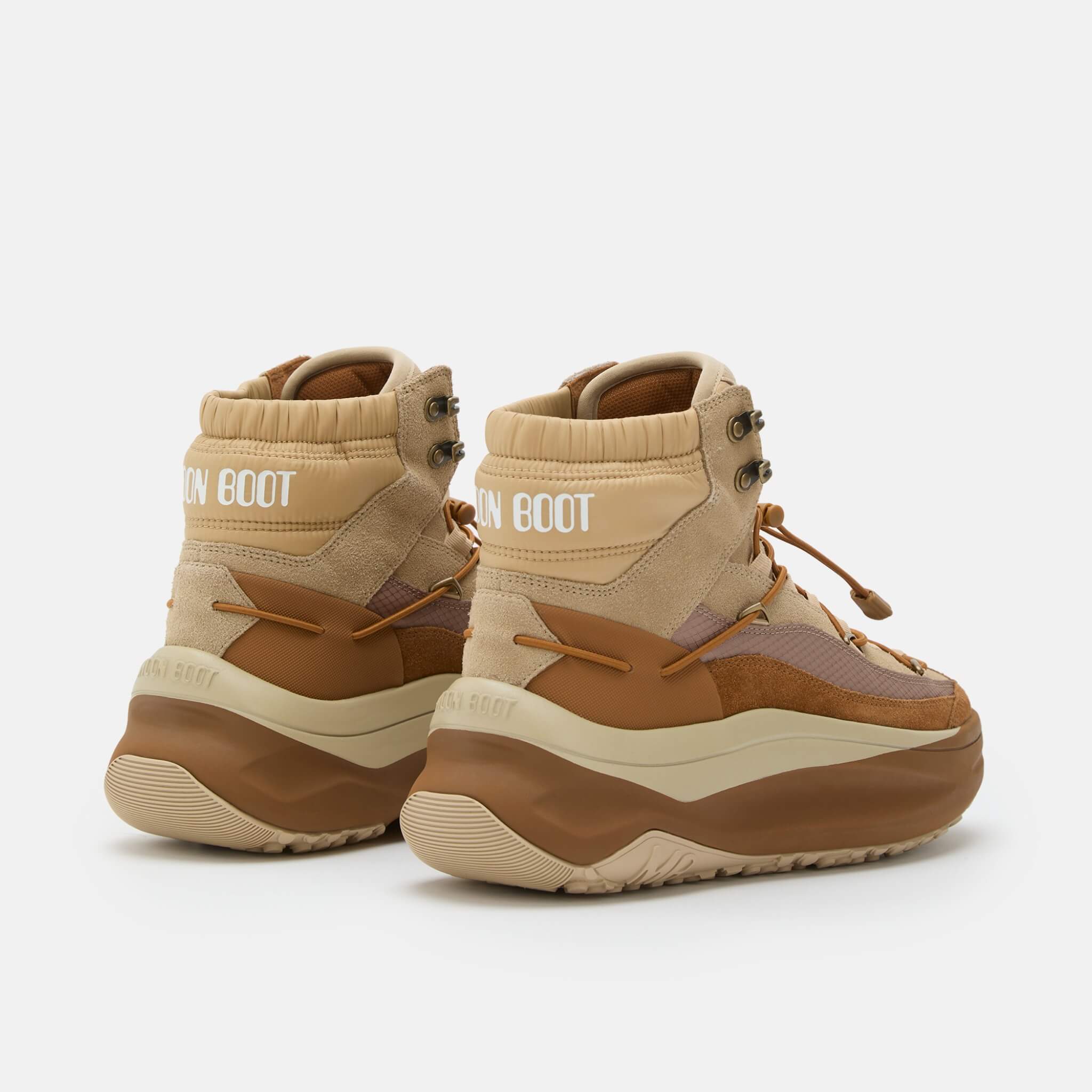 Pánske hnedé snehule Moon Boot Moon247 Xlace Mid