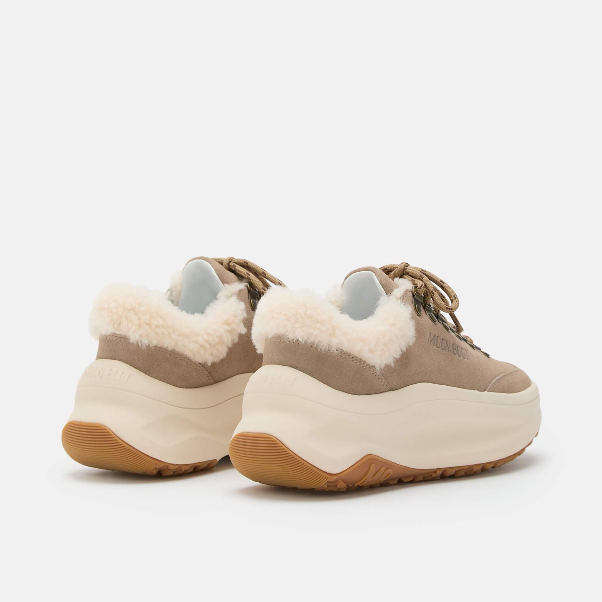 Dámske béžové tenisky Moon Boot Moon247 City Shearling