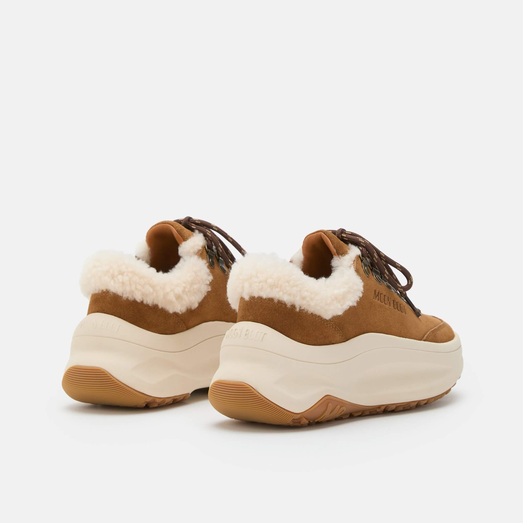 Dámske hnedé tenisky Moon Boot Moon247 City Shearling