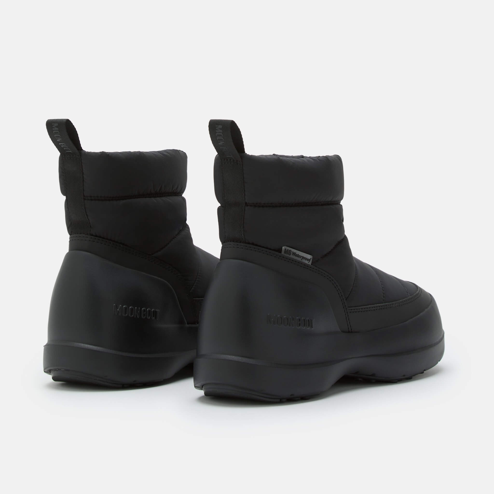 Dámske čierne snehule MooN Boot Mezzaluna Puffy WP