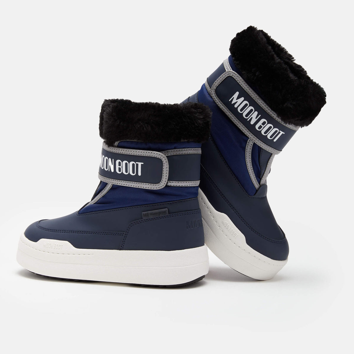 Detské modré snehule Moon Boot JR Park Strap