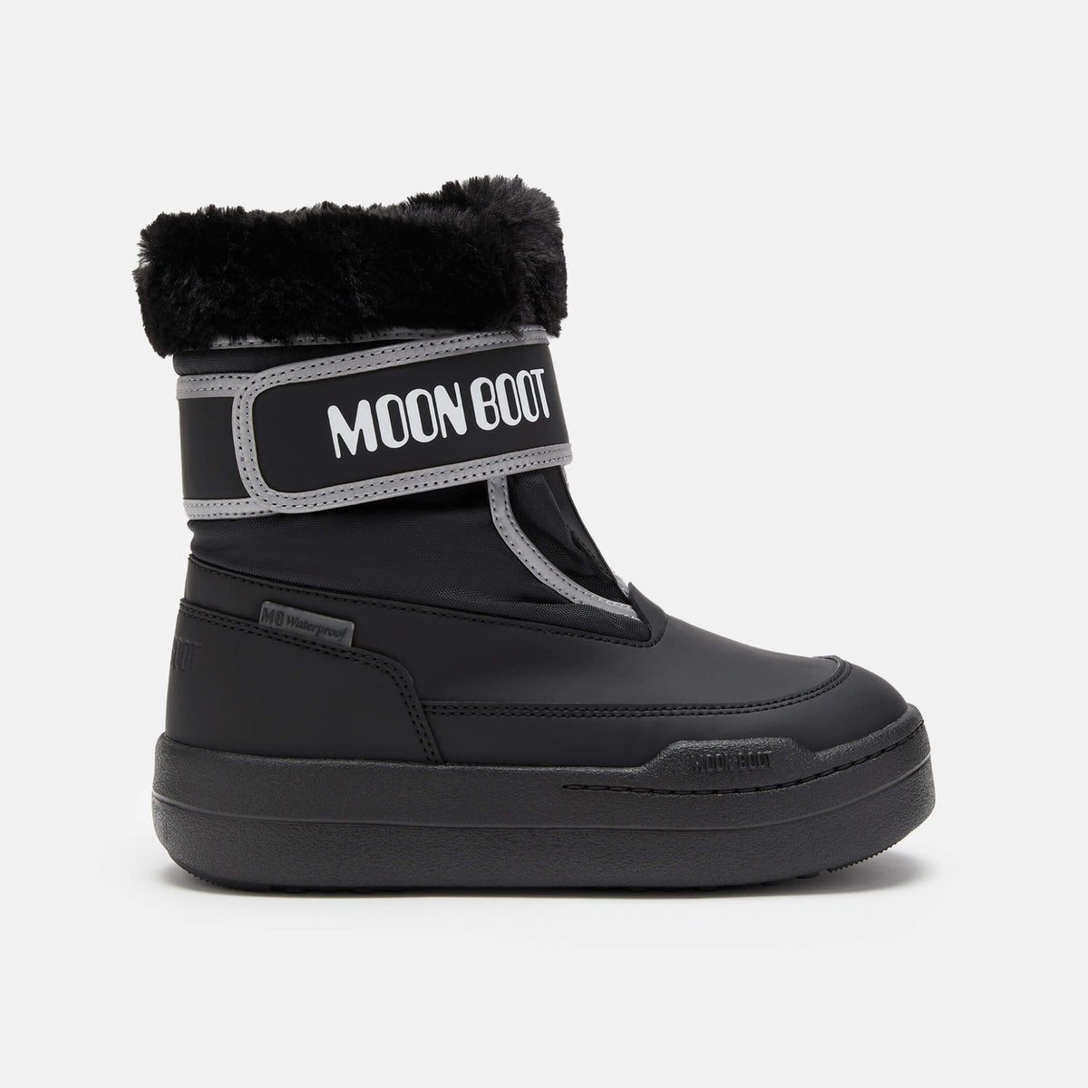 Detské čierne snehule Moon Boot JR Park Strap
