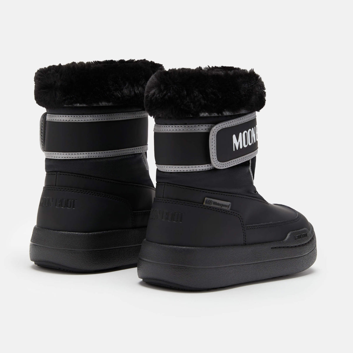 Detské čierne snehule Moon Boot JR Park Strap