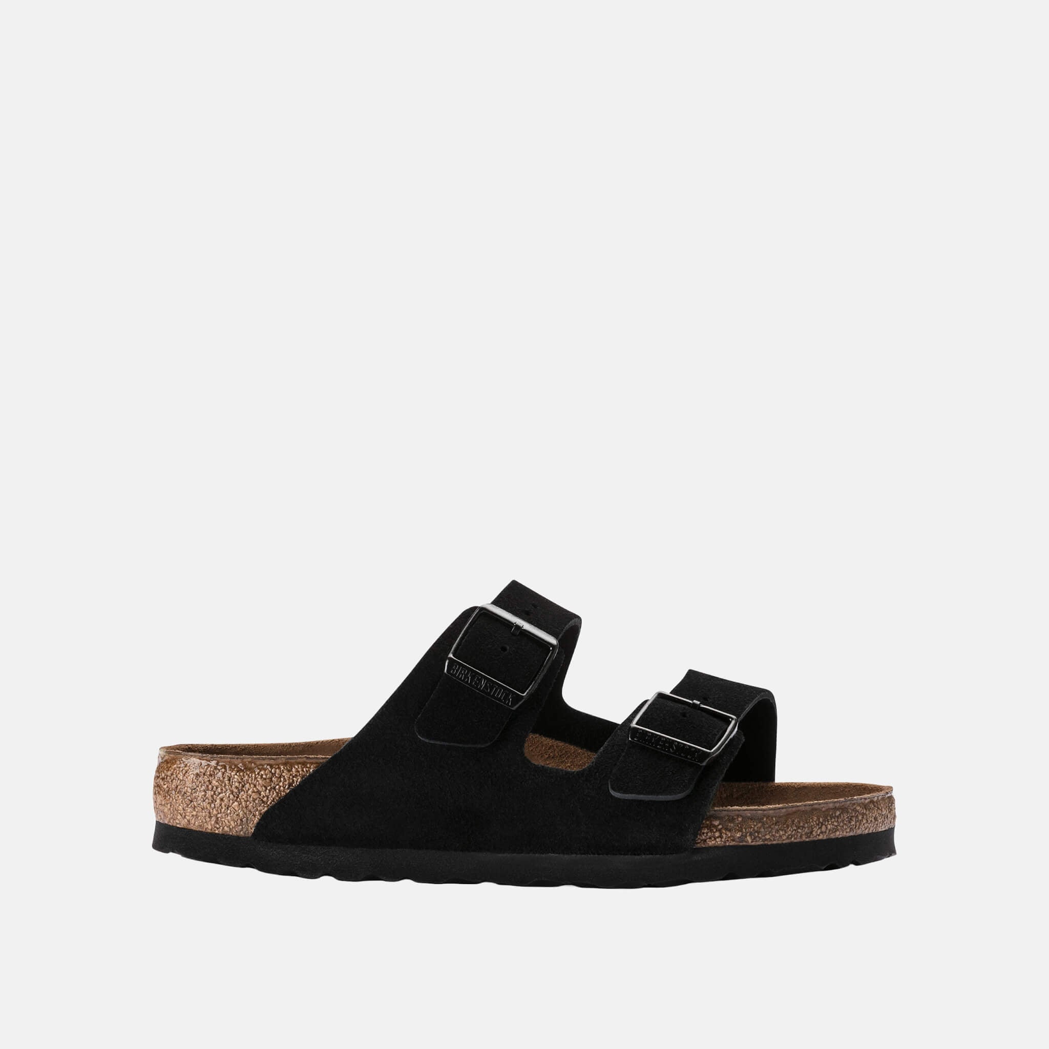 Čierne Regular šľapky Birkenstock Arizona SFB Suede Leather