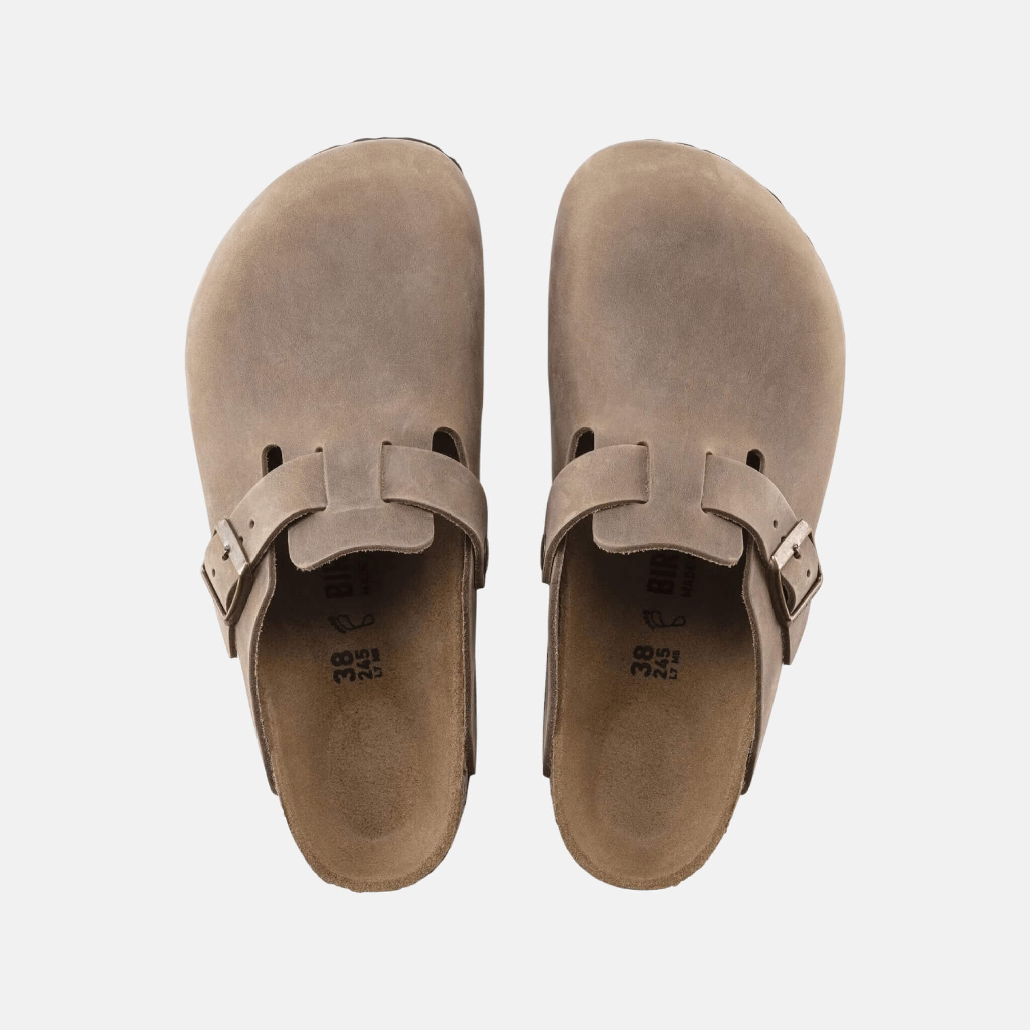 Hnedé Regular Šľapky Boston Natural Leather Oiled