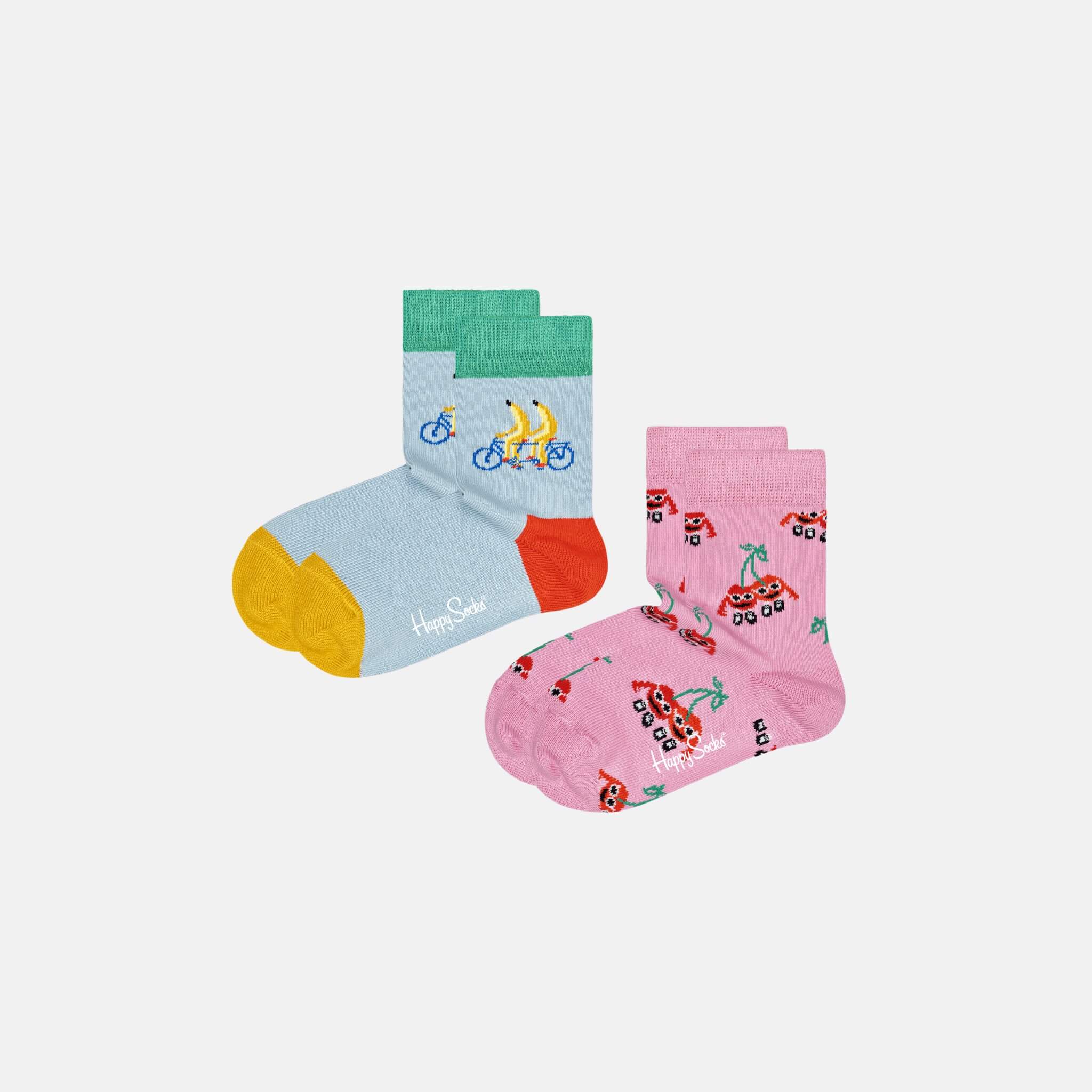 Detské ponožky Happy Socks, vzor Fruit Mates - 2 páry