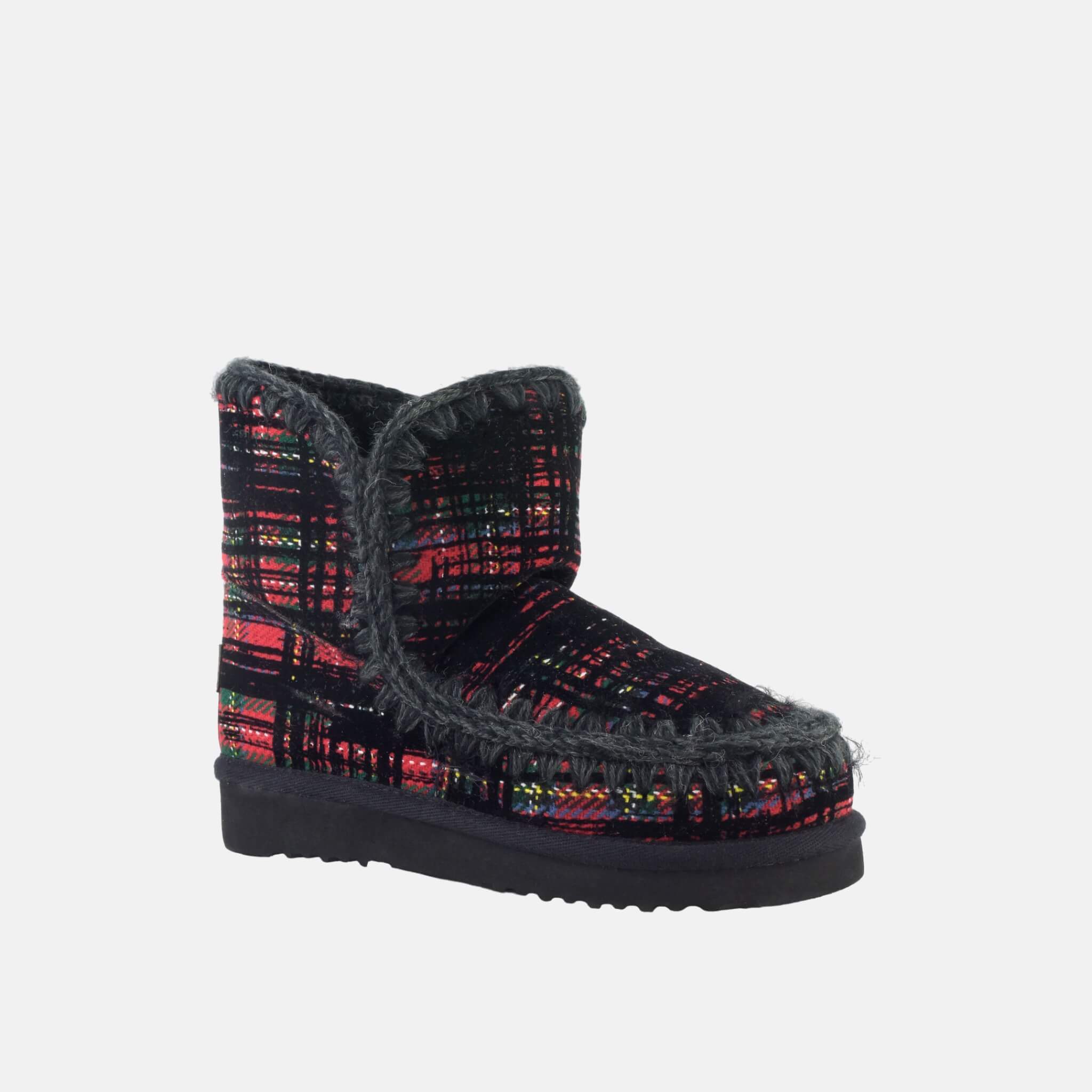 Dámske čierno-červené kapce Mou Eskimo fabric