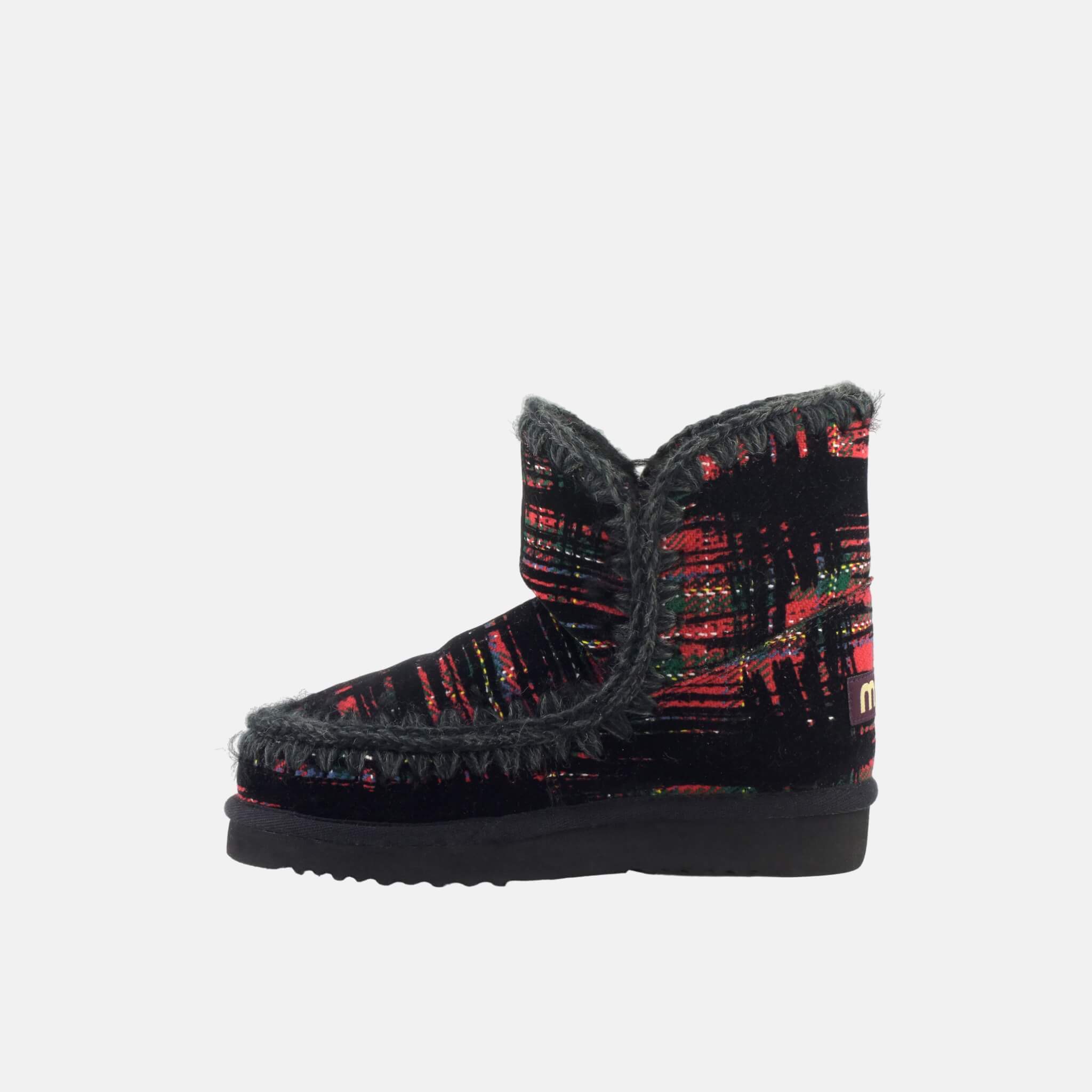 Dámske čierno-červené kapce Mou Eskimo fabric