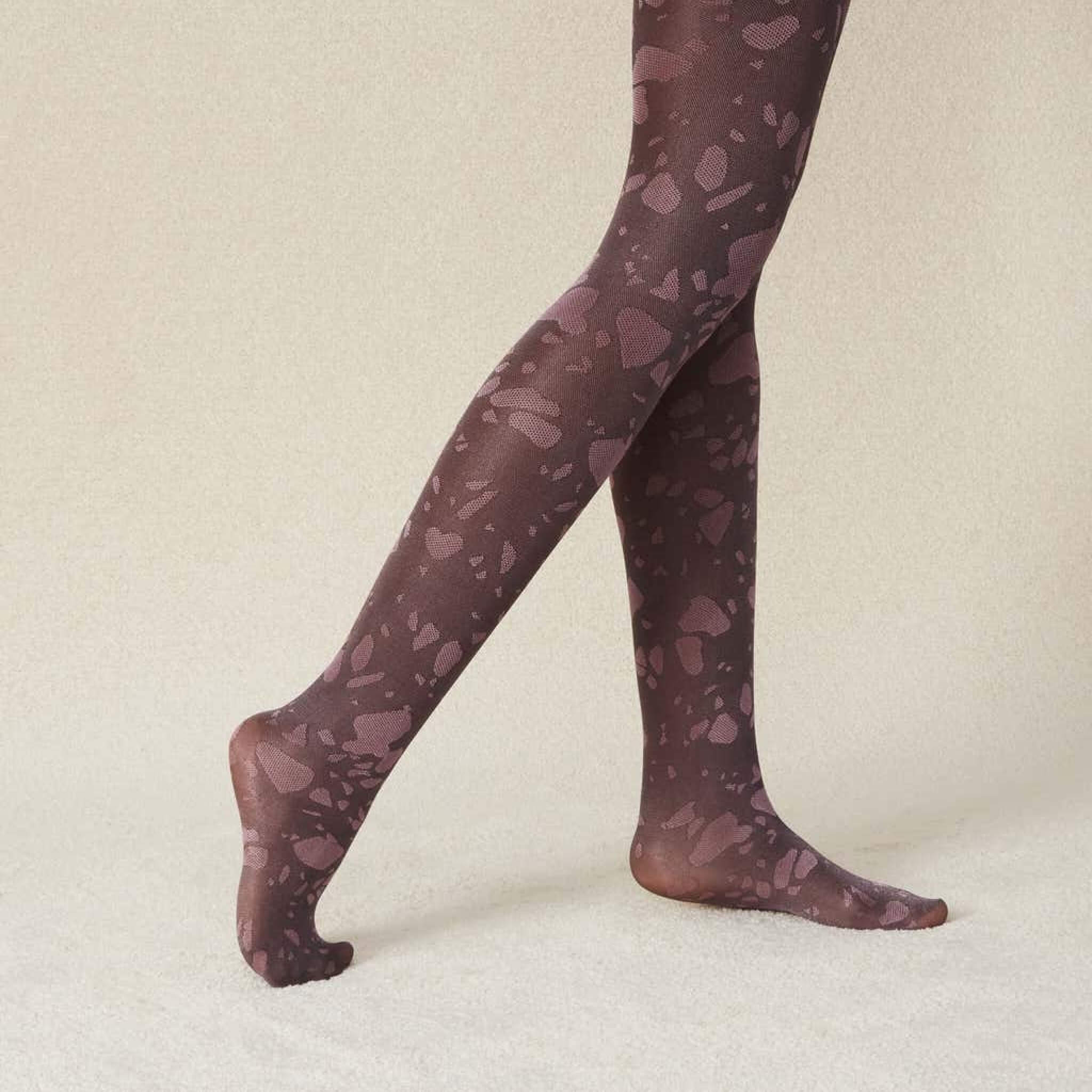 Dámske hnedé pančuchy Happy Socks Sophia // kolekcia Hysteria