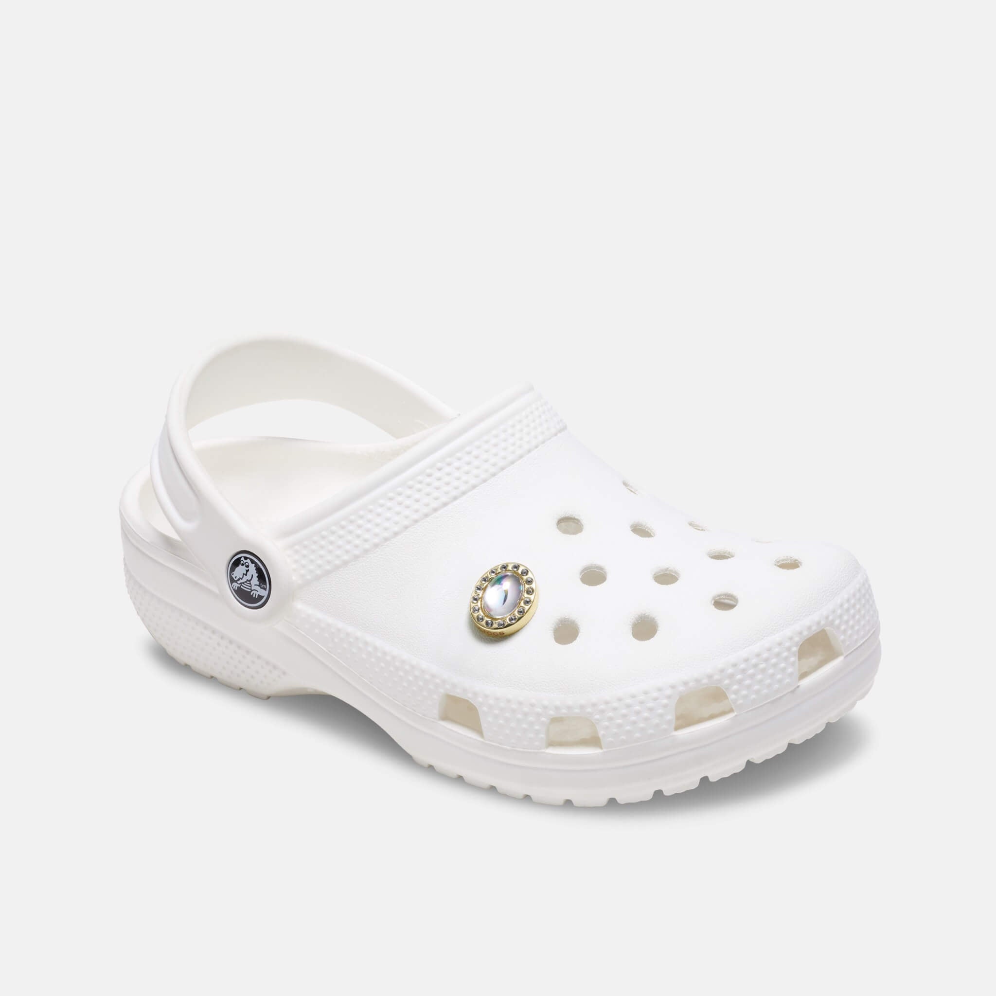 Odznačik Jibbitz – Tiny White Circle Gem