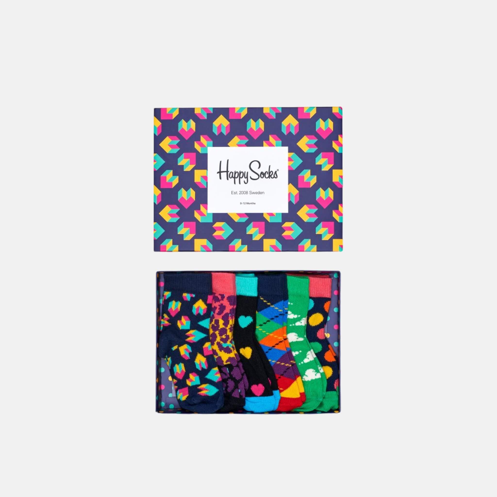 Darčekový box ponožiek Happy Socks Steps - 6 párov