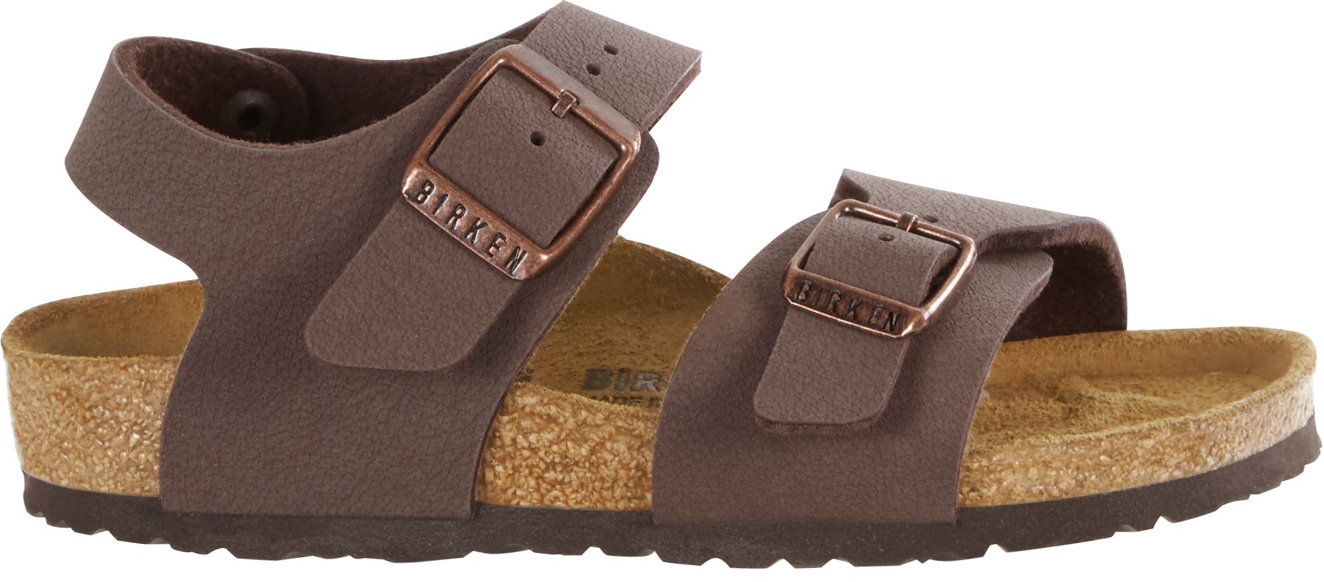 Detské hnedé Narrow sandále Birkenstock New York Birko-Flor Nubuck