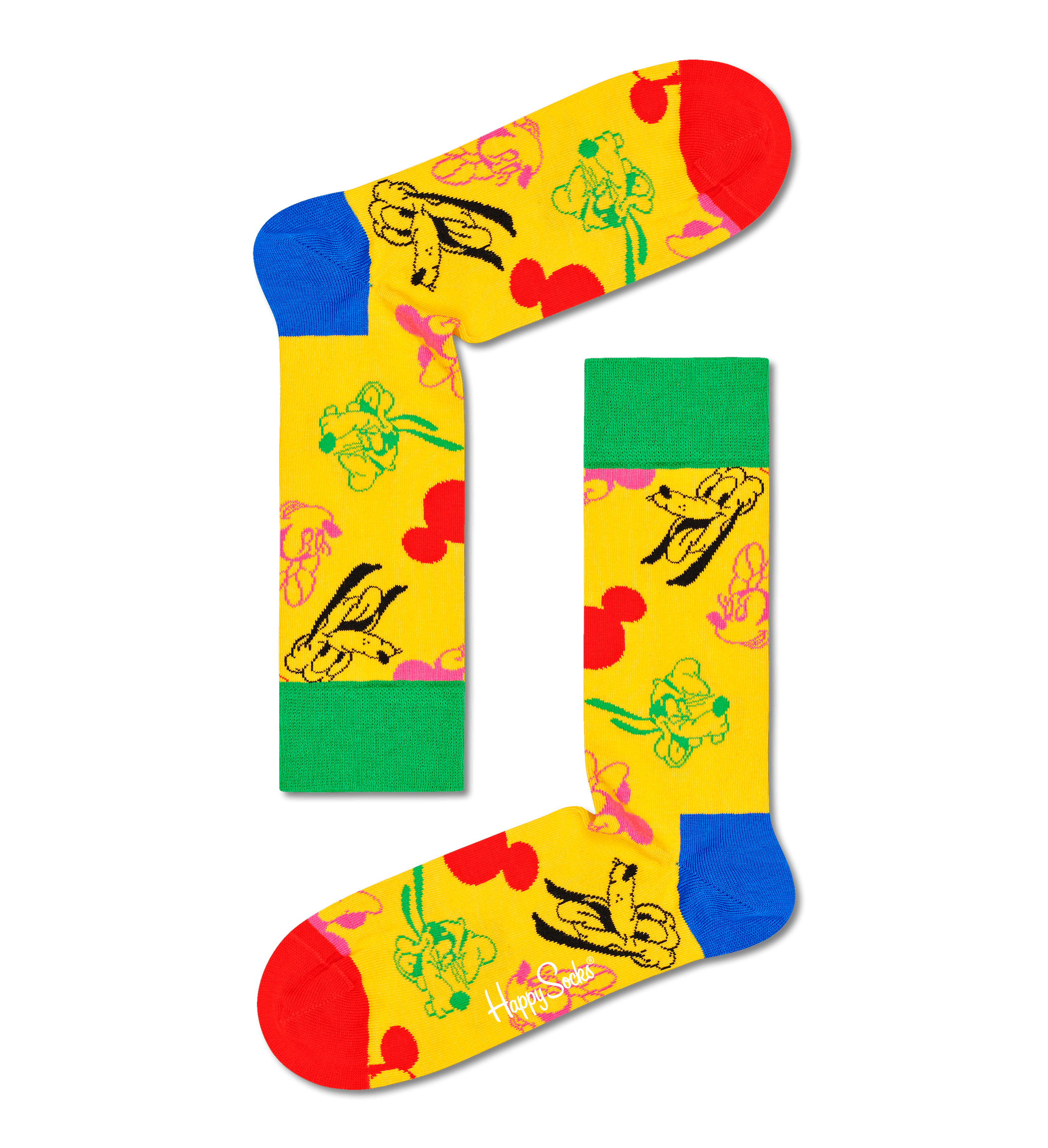 Žlté ponožky Happy Socks x Disney, vzor All Smiles