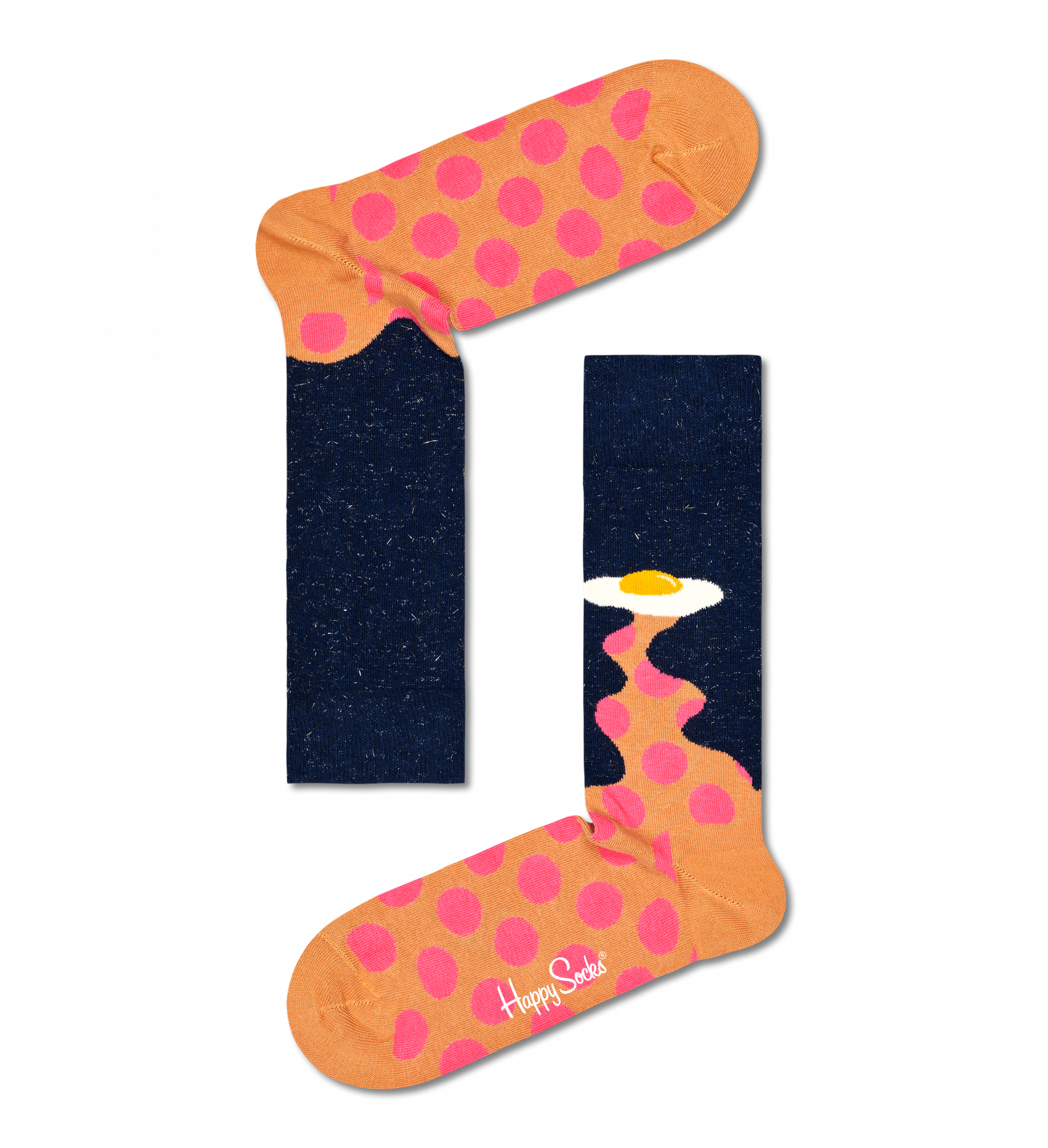Farebné trblietavé ponožky Happy Socks s vajíčkem, vzor Space Egg