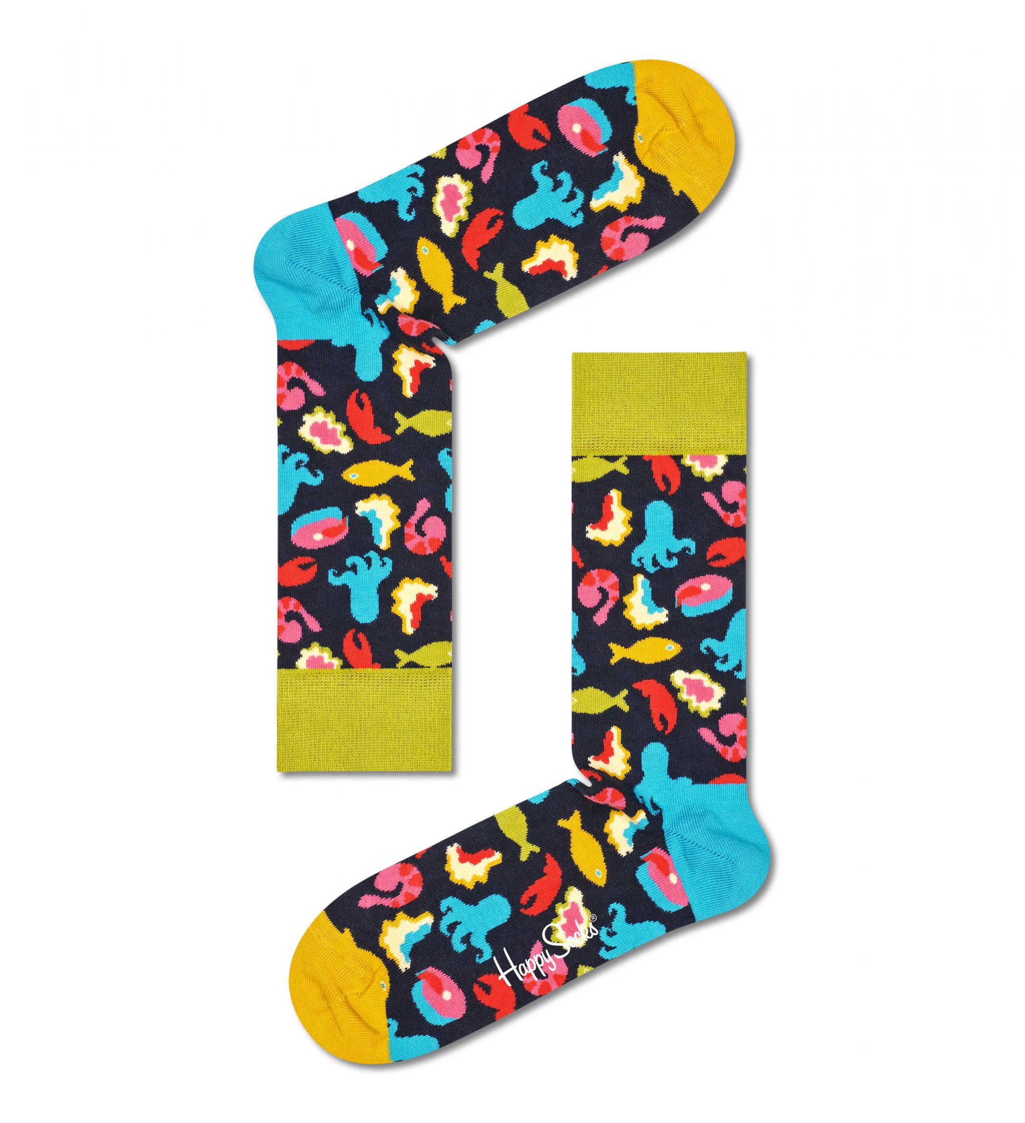 Farebné ponožky Happy Socks s morskými plodmi, vzor Frutti Di Mare