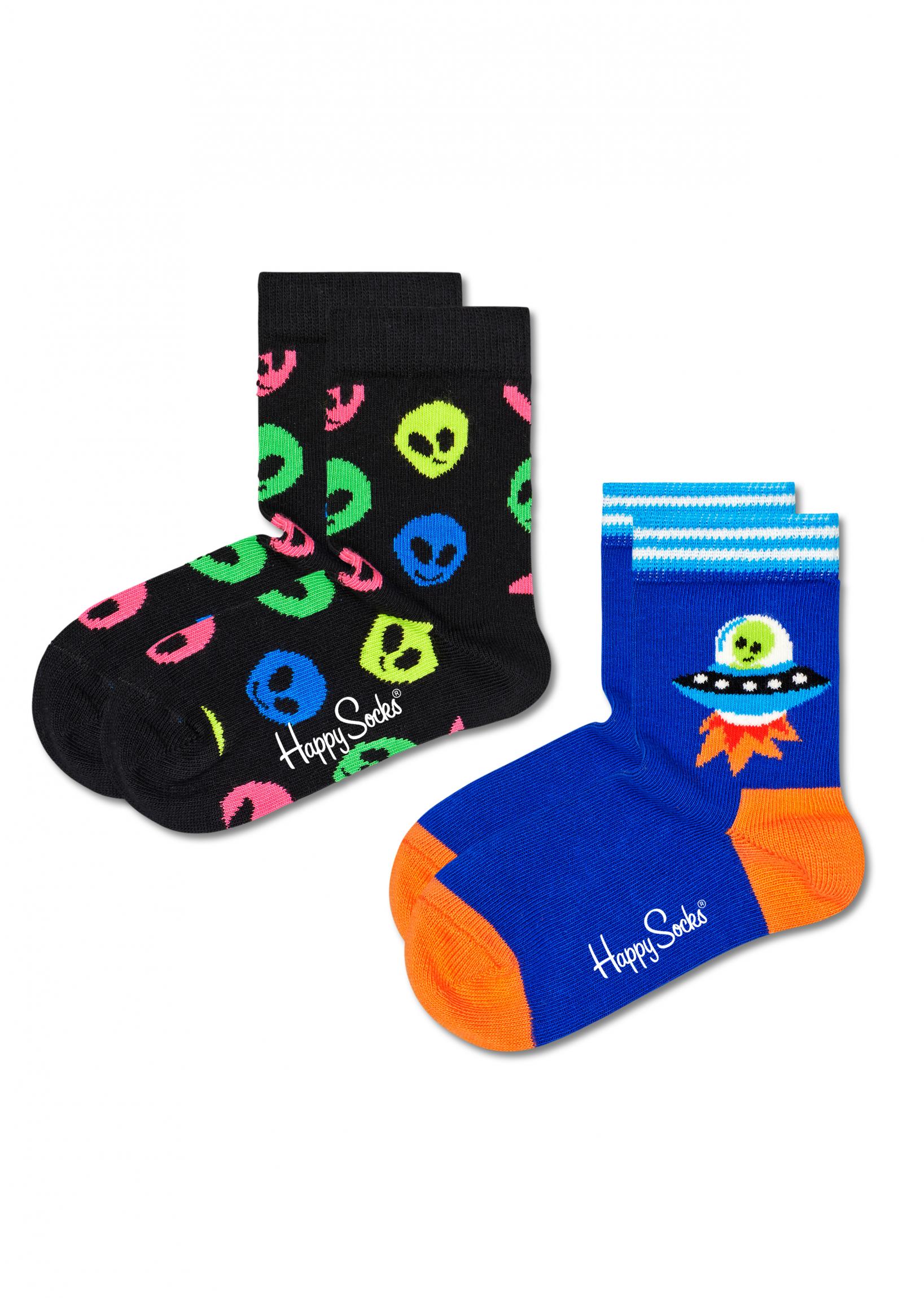 Detské ponožky Happy Socks, vzor Alien - 2 páry