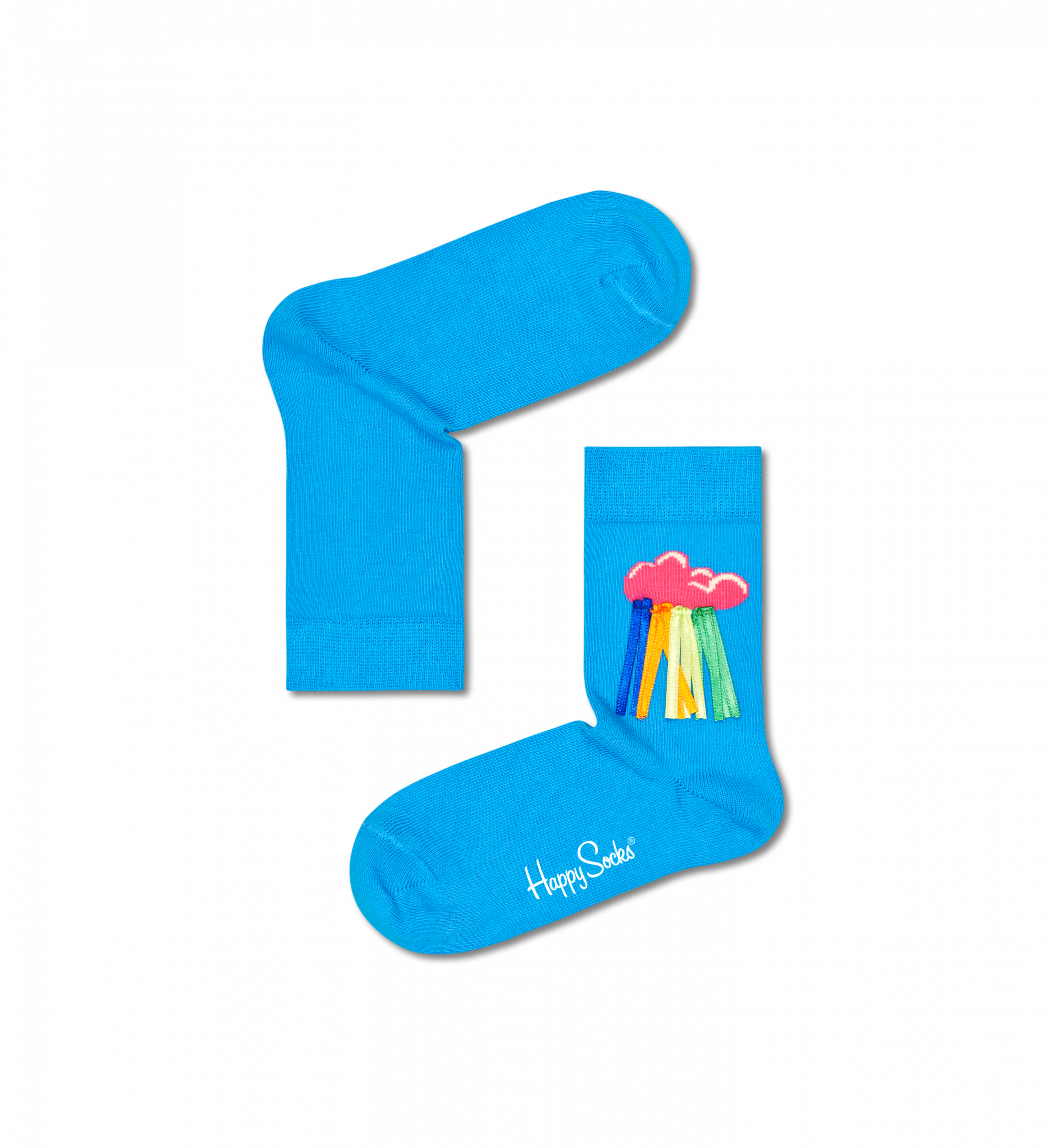 Detské modré ponožky Happy Socks s obláčikom, vzor Cloud