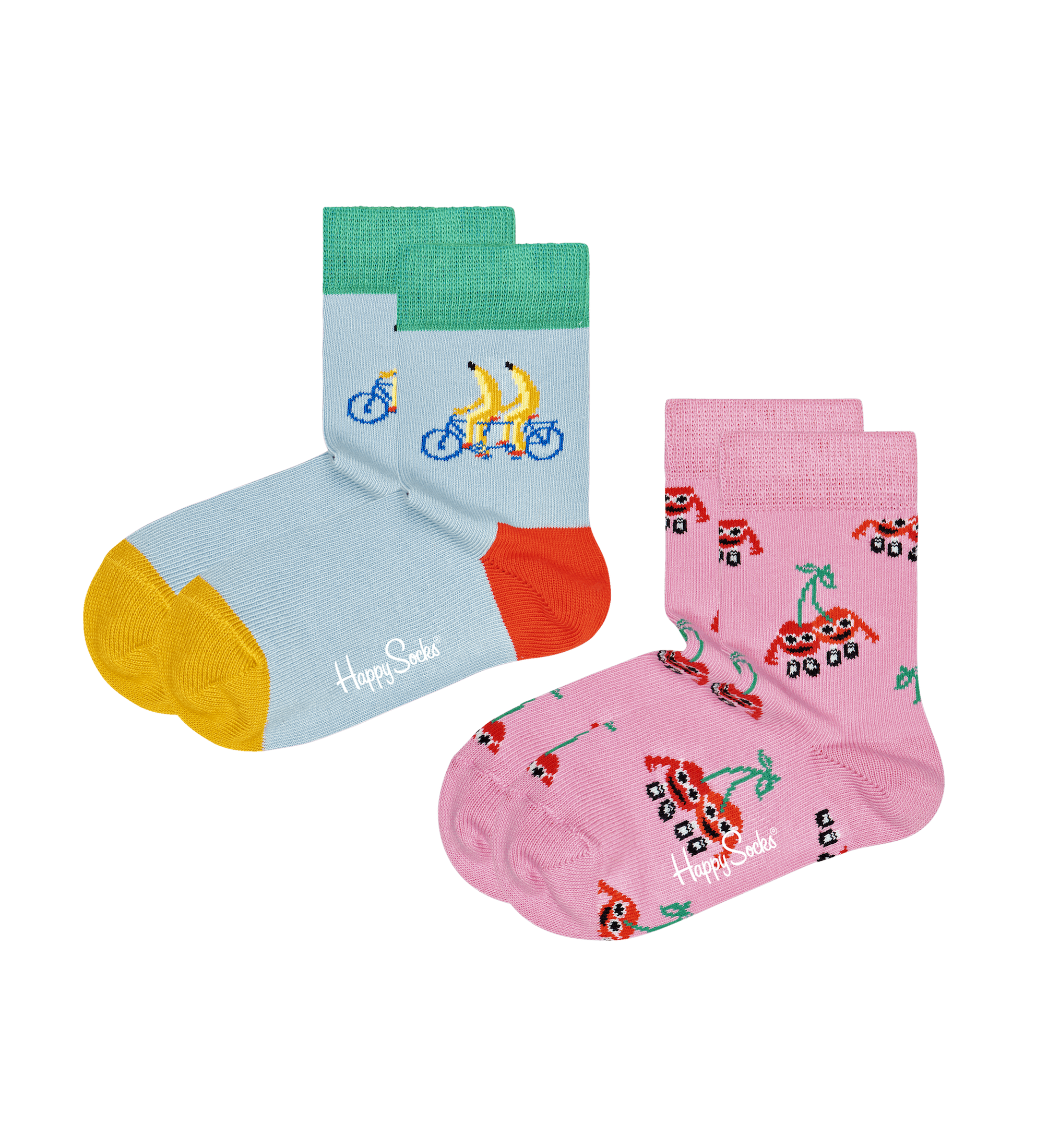 Detské ponožky Happy Socks, vzor Fruit Mates - 2 páry