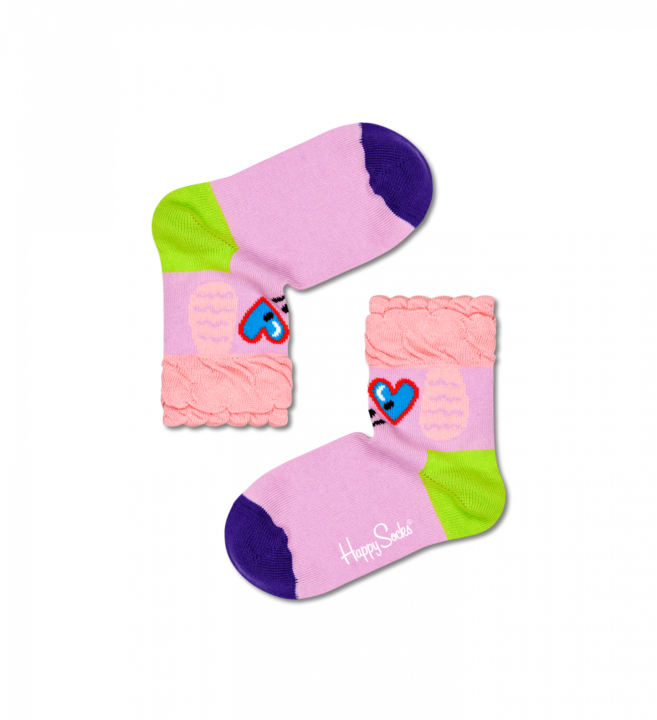 Detské ružové ponožky Happy Socks s pudlíkom, vzor Poodle