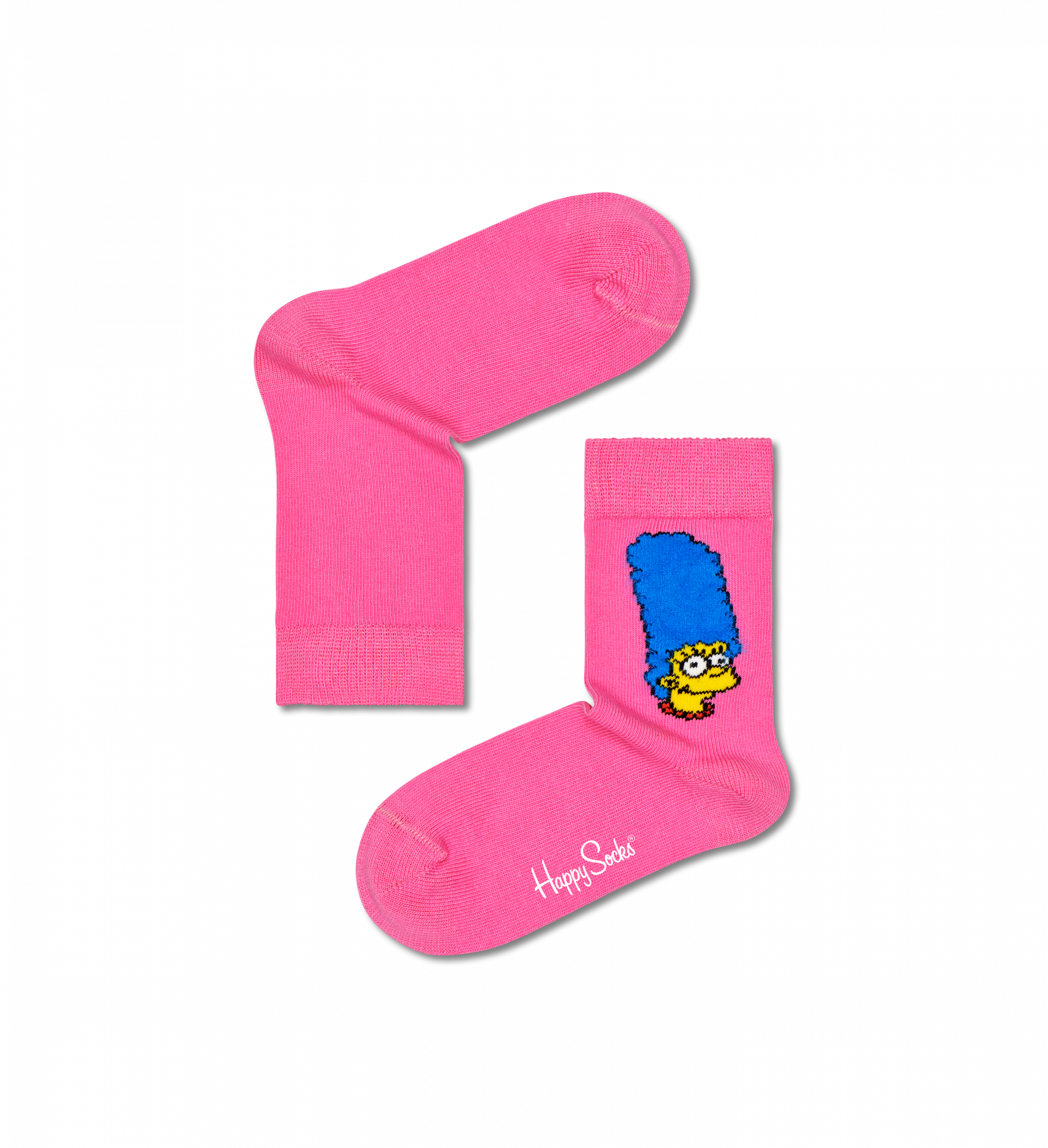 Detské ružové ponožky Happy Socks x The Simpsons, vzor Marge