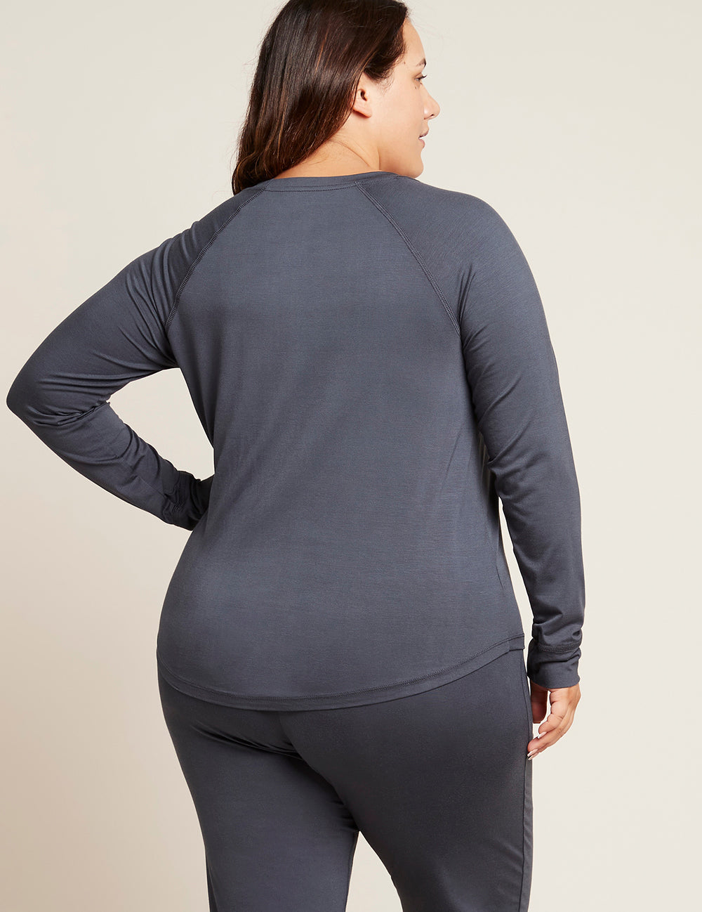 Dámske šedé tričko Boody Goodnight Raglan Sleep Top