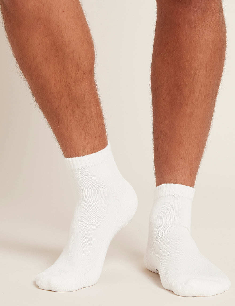 Pánske biele ponožky Boody Men's Cushioned Sports Ankle Socks