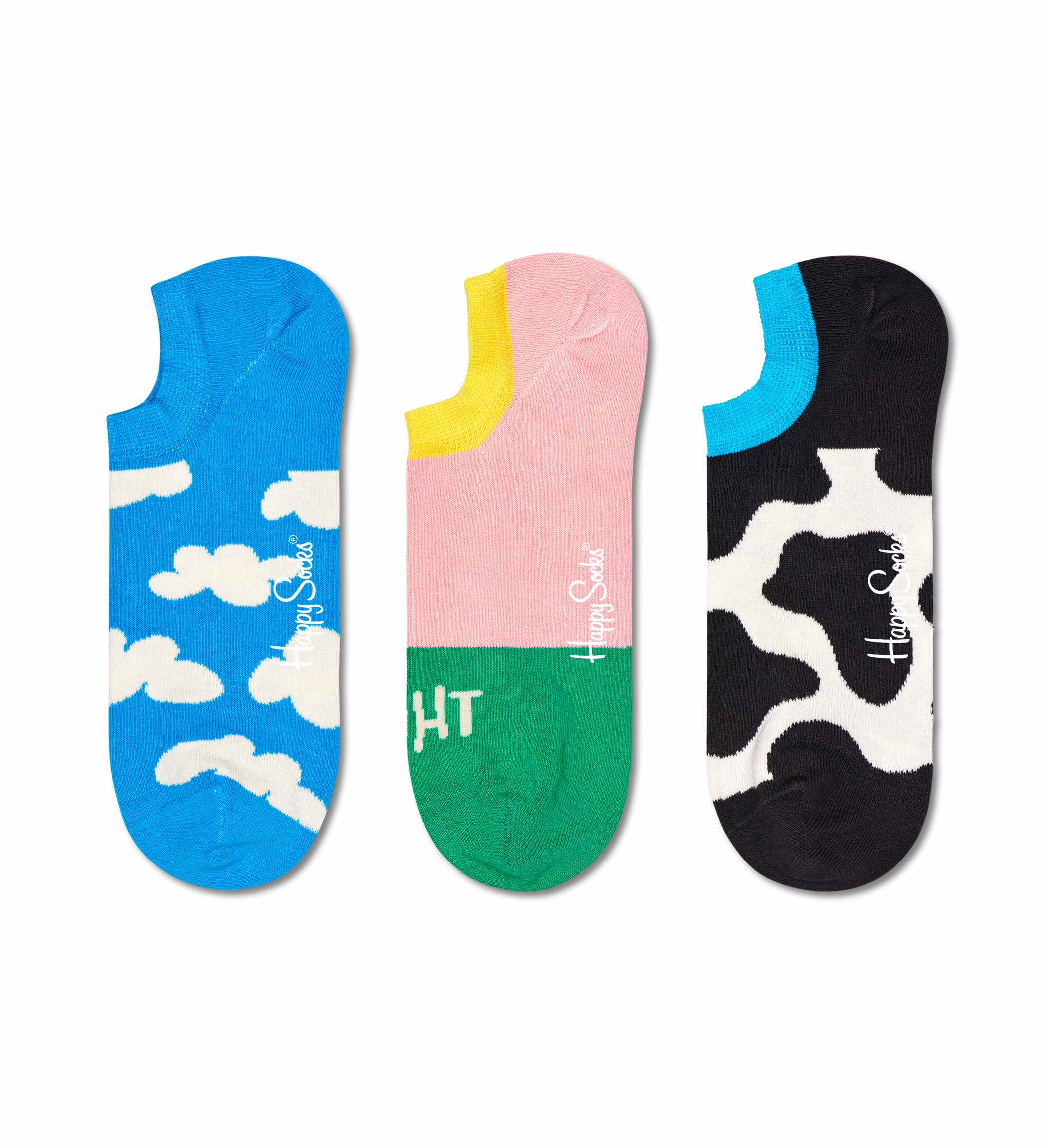 Nízke ponožky Happy Socks, vzor Summer Day – 3 páry