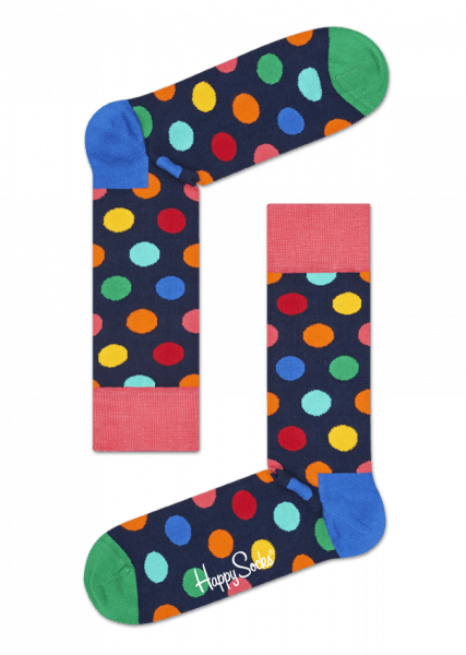 Darčekový box ponožiek a nohavičiek Happy Socks Combo Big Dot Blue - 2 páry