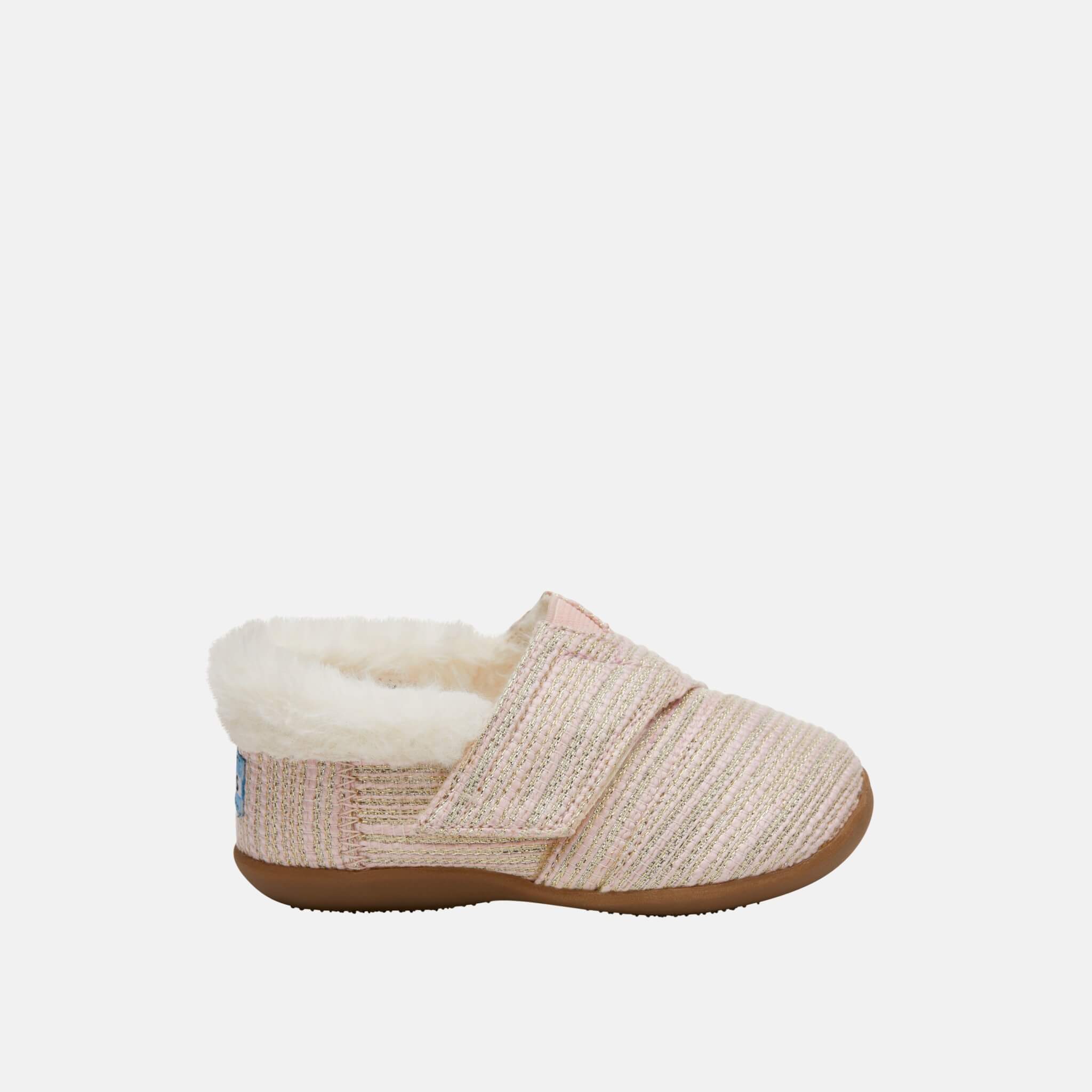 Detské ružové papuče TOMS Tiny Woven