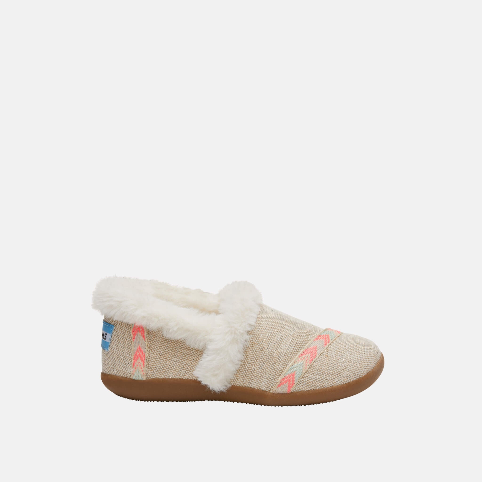 Detské krémové papuče TOMS Youth Burlap