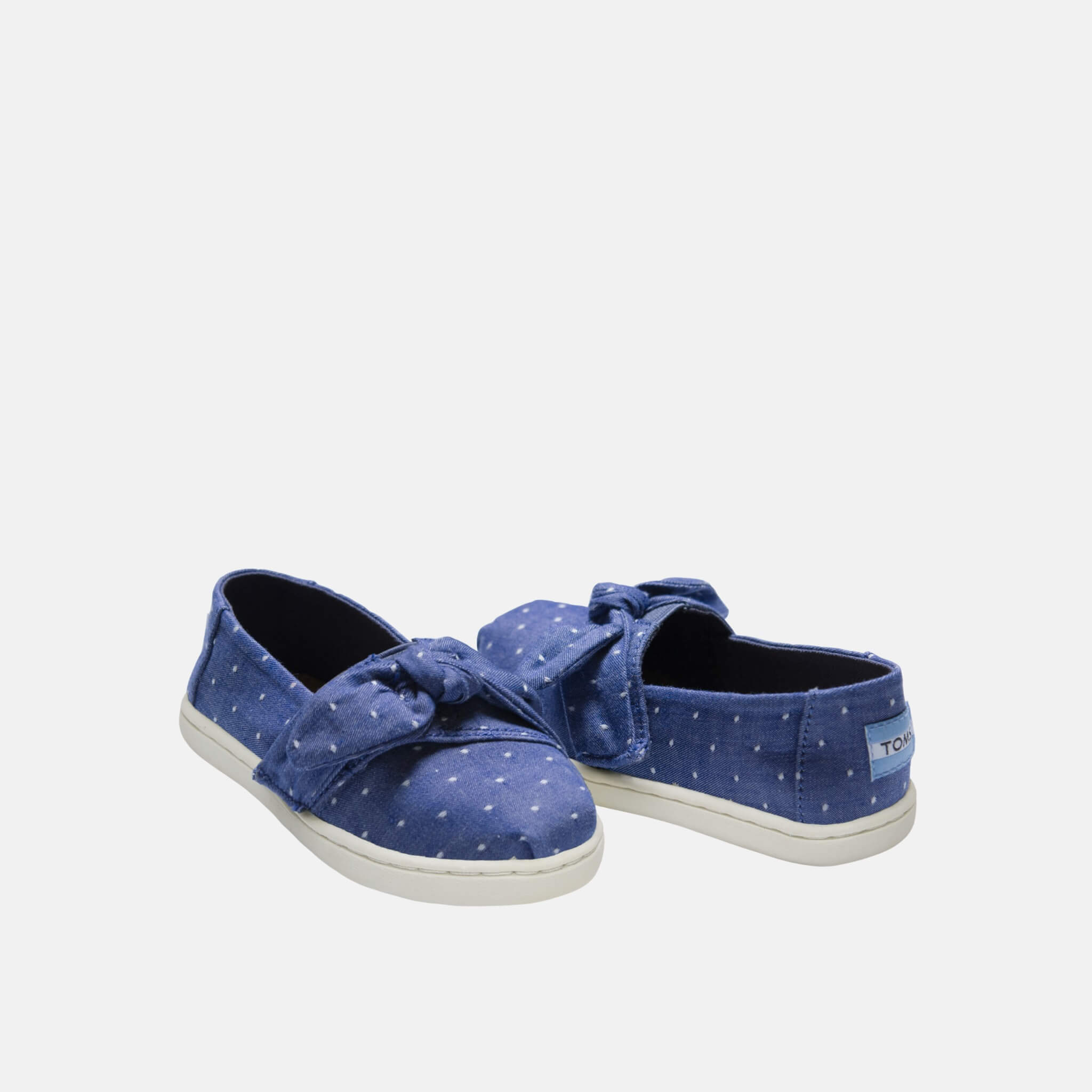 Detské modré TOMS Bow Seasonal Classics Tiny Alpargata