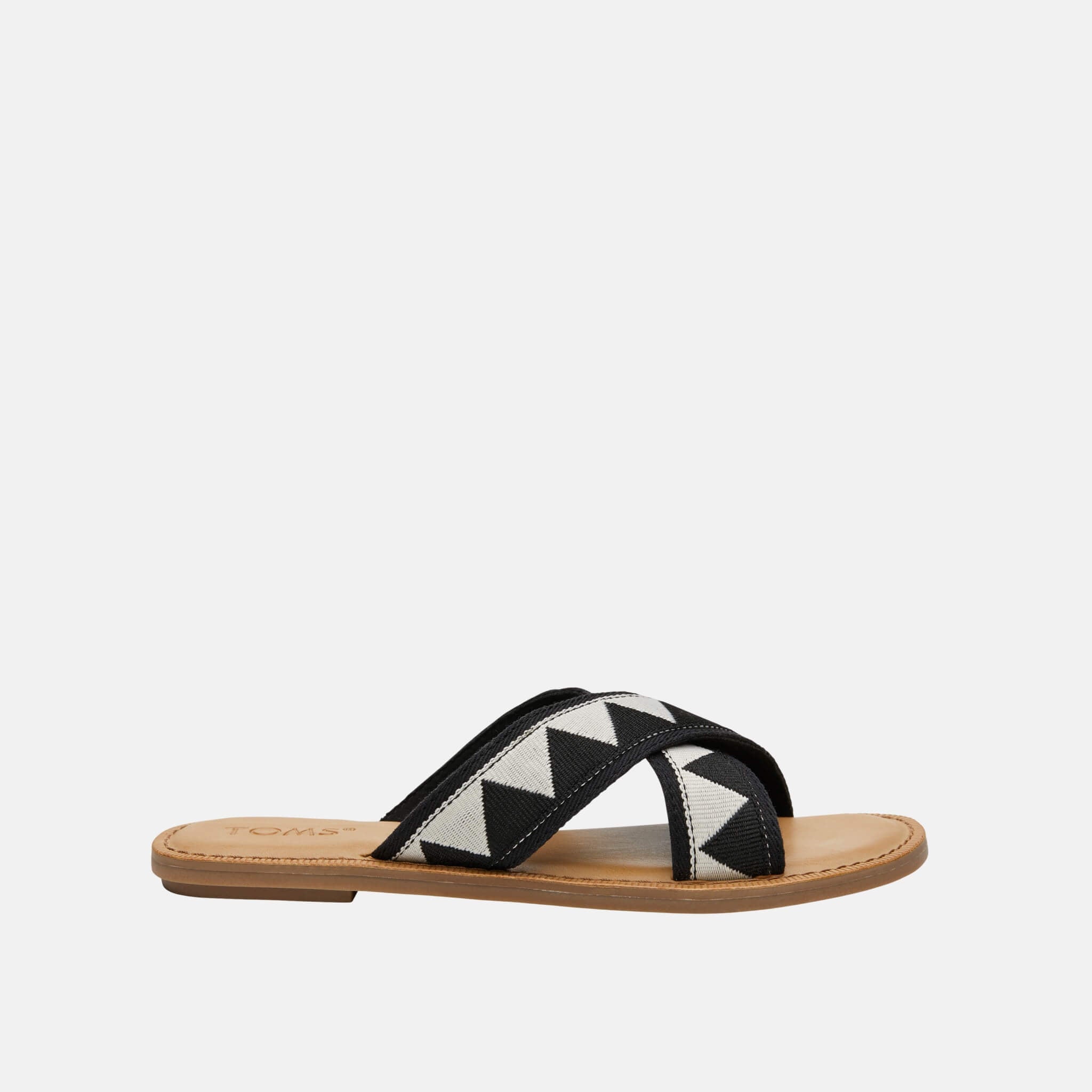 Dámske čiernobiele sandály TOMS Tribal Viv