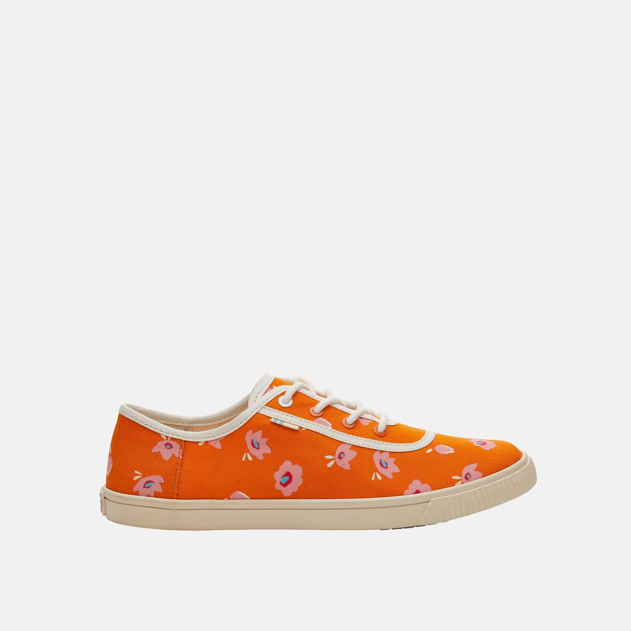 Dámske oranžové tenisky TOMS Flower Print Carmel Sneakers