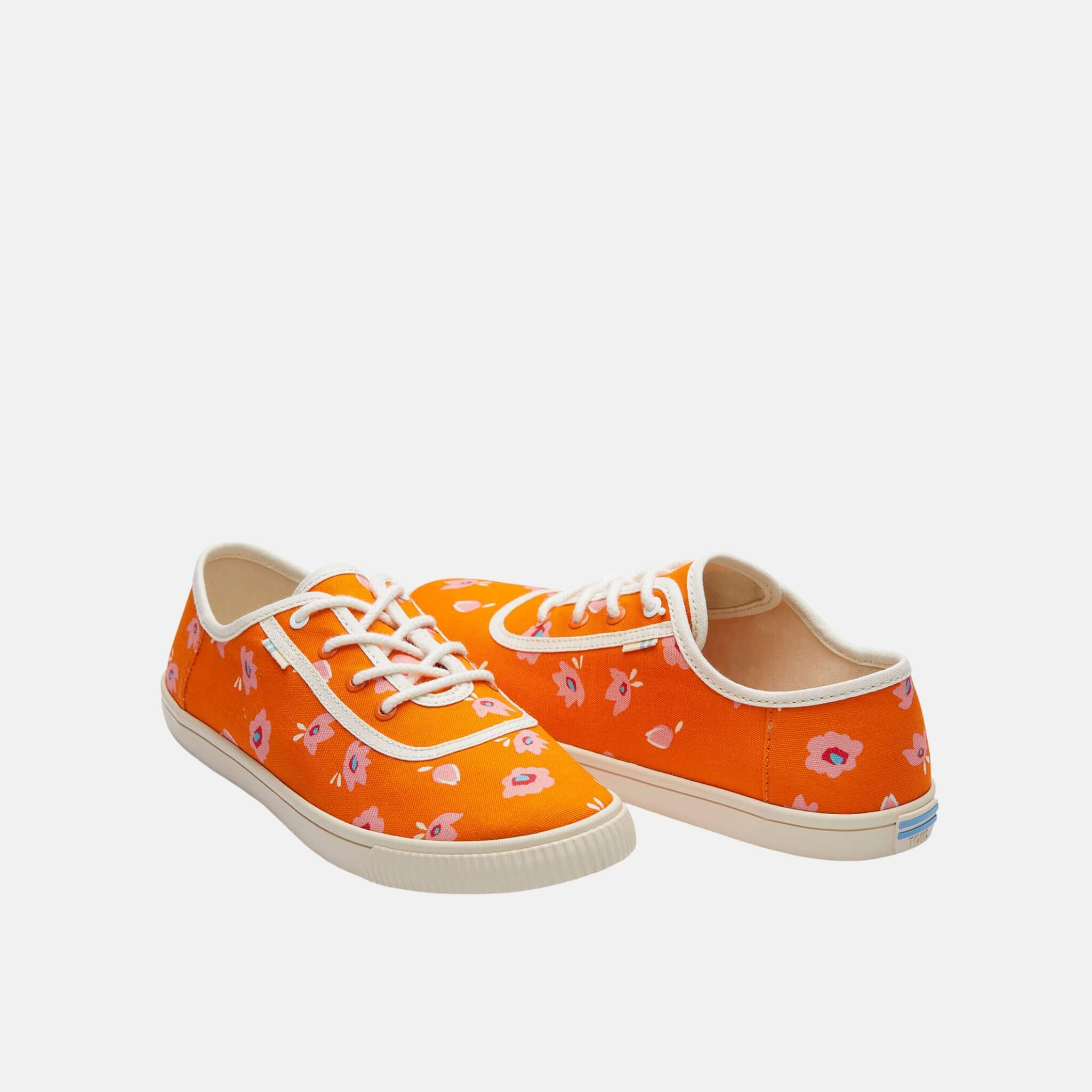 Dámske oranžové tenisky TOMS Flower Print Carmel Sneakers