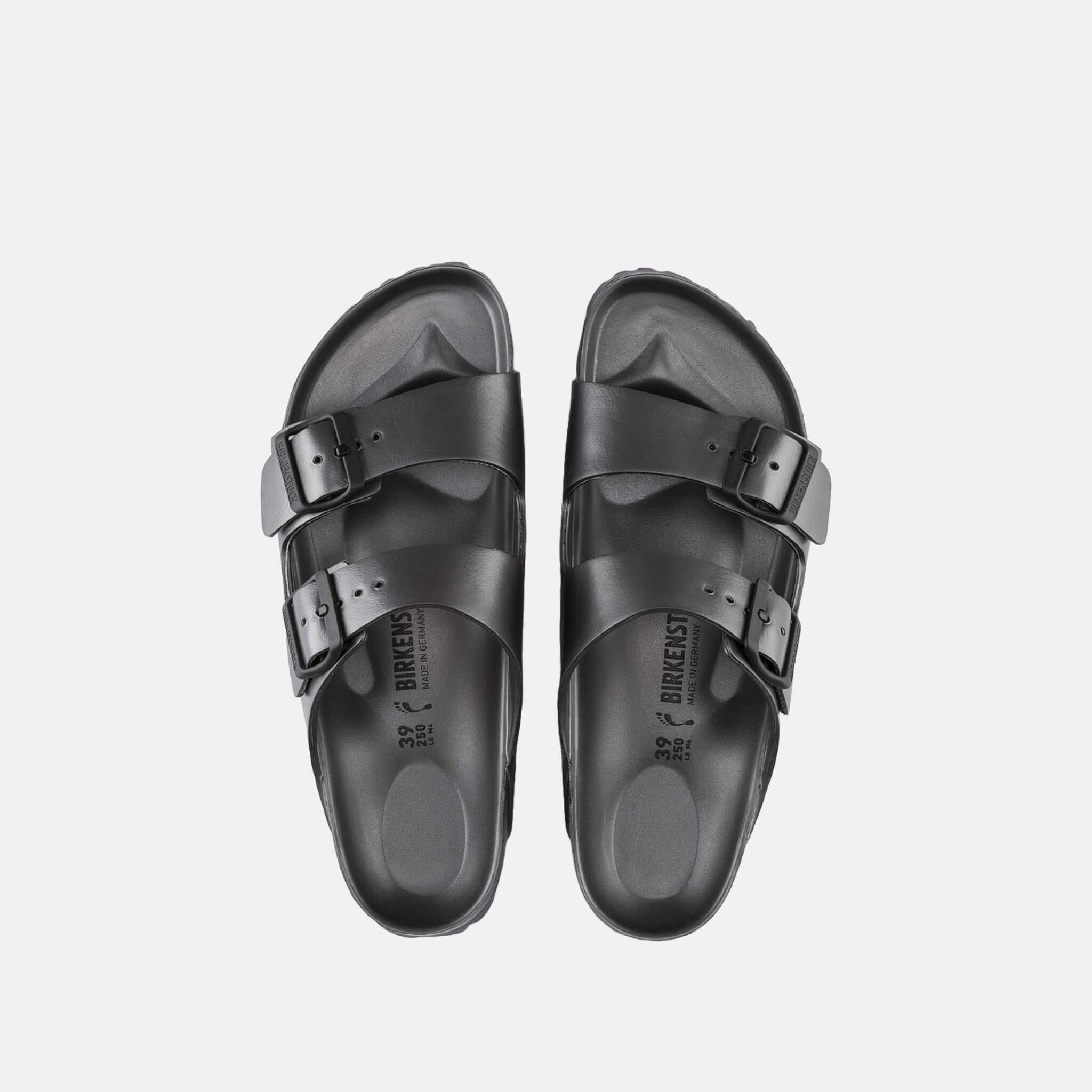 Antracitové narrow šľapky Birkenstock Arizona EVA