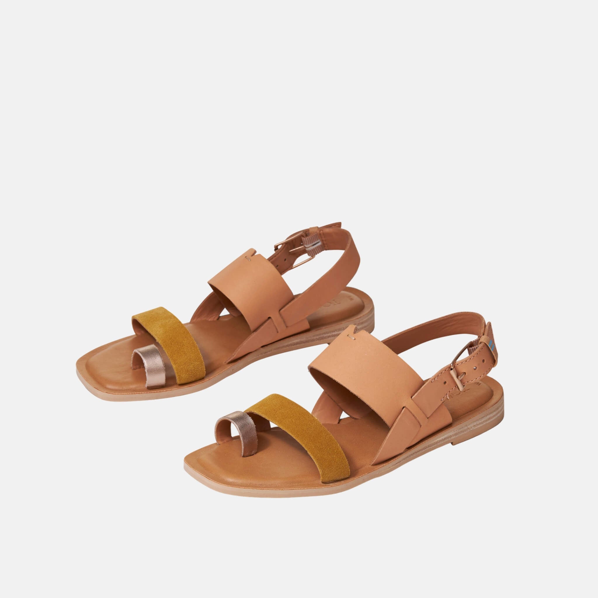 Dámske béžové kožené sandále TOMS Freya