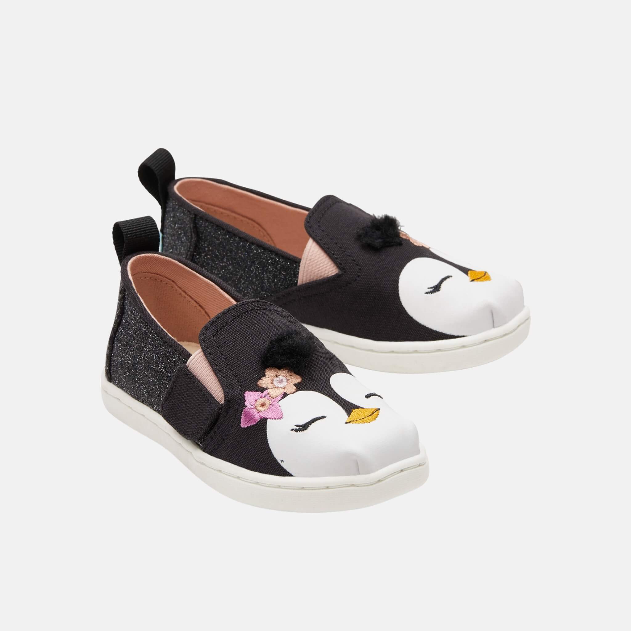 Detské čierne espadrilky TOMS Tiny Alpargata Twin Gore