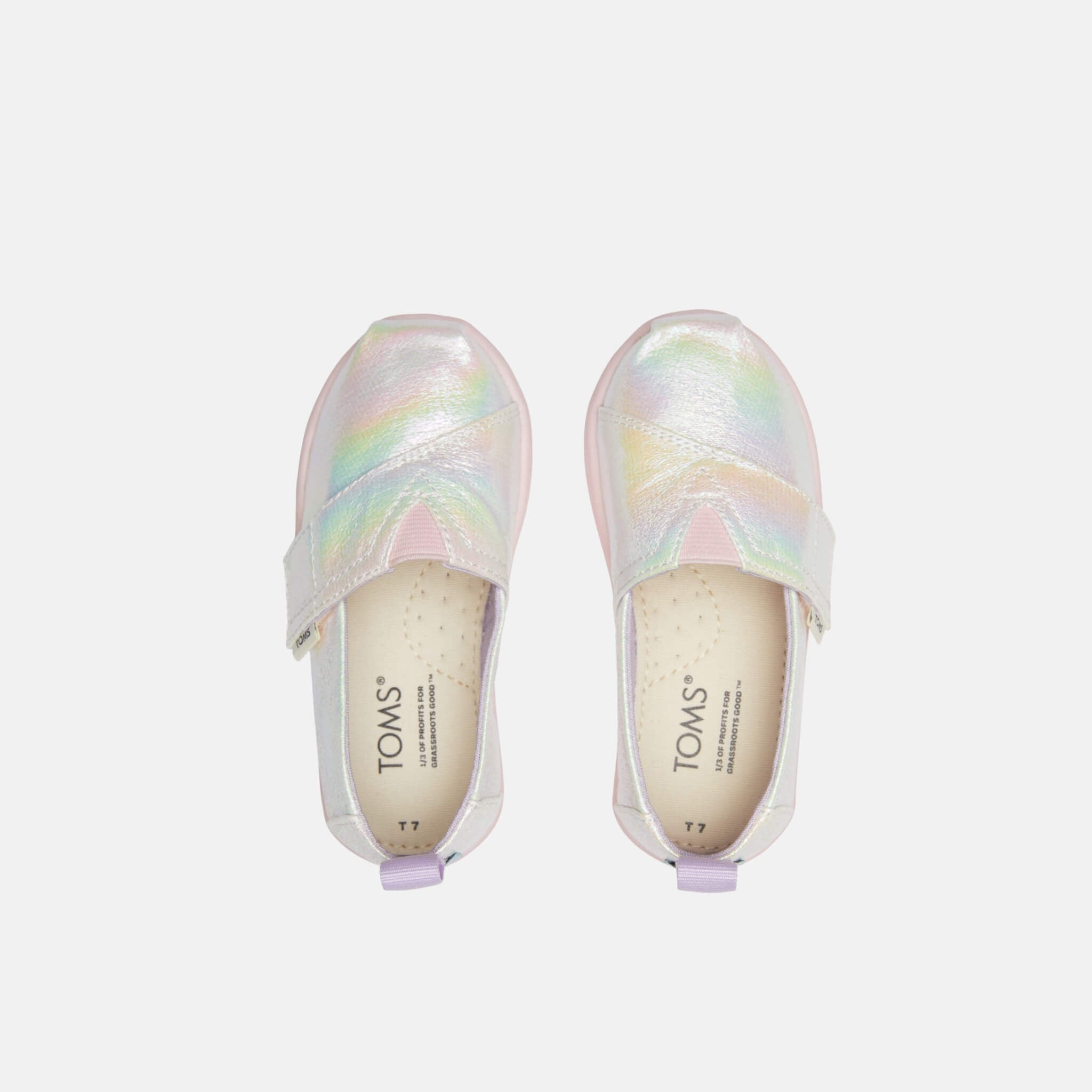 Detské biele espadrilky TOMS Tiny Alpargata